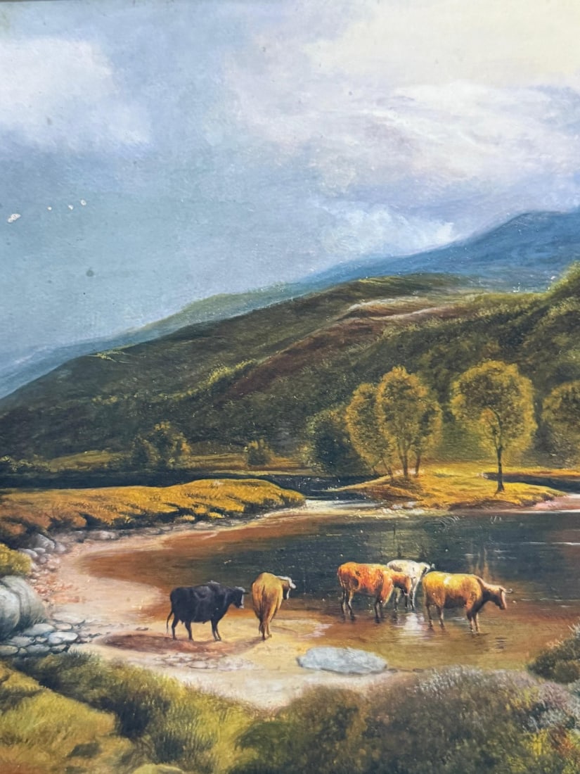 ENGLISH SCHOOL PASTORAL RIVER LANDSCAPE WITH CATTLE, 19TH CENTURY - 3