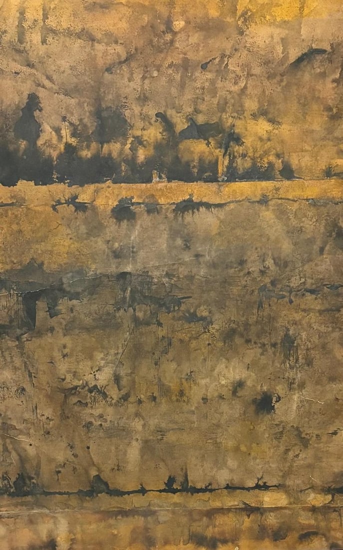 VASUDEO S. GAITONDE (1924-2001) | UNTITLED | WATERCOLOUR ON PAPER: VASUDEO S. GAITONDE (1924-2001) UNTITLED WATERCOLOUR ON PAPER SIGNED VERSO: GAITONDE A WATERCOLOR ON PAPER ATTRIBUTED TO V.S. GAITONDE, ONE OF INDIA'S FOREMOST ABSTRACT ARTISTS AND A LEADING FIGURE