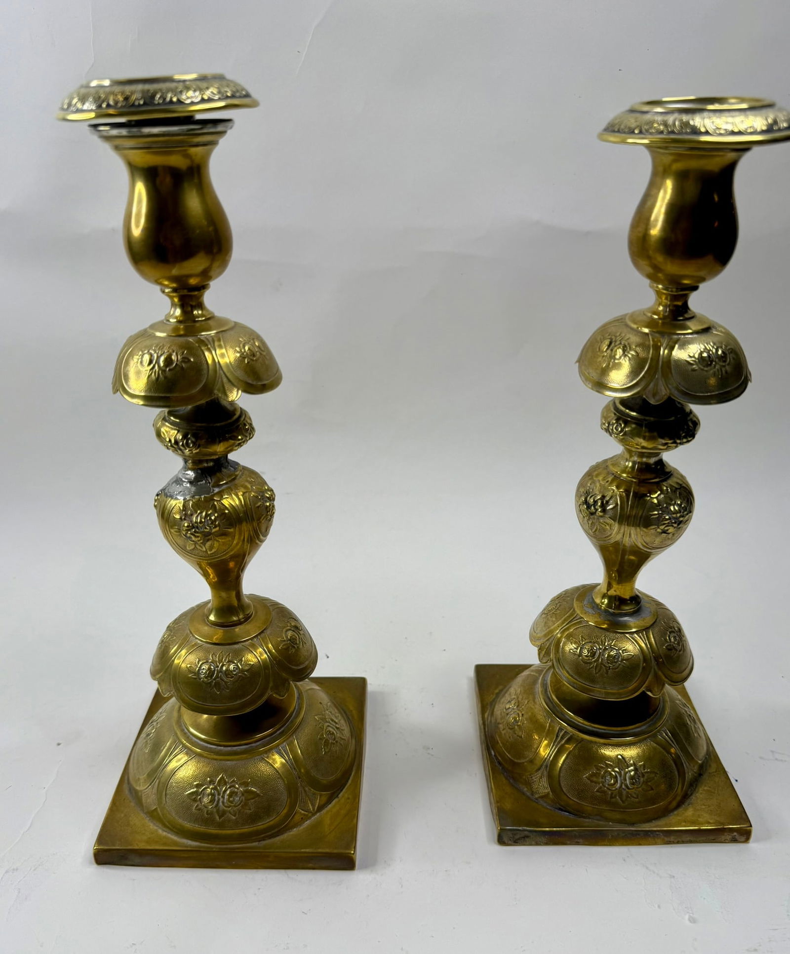 Pair of Norblin & Co., Brass Candlesticks (1 of 7)