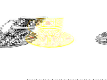 Royal Crown Derby Demitasee Cup 2.25"H x 2.25"D & Saucer .75"H x 4.5"D Pattern 1128 (1 of 4)