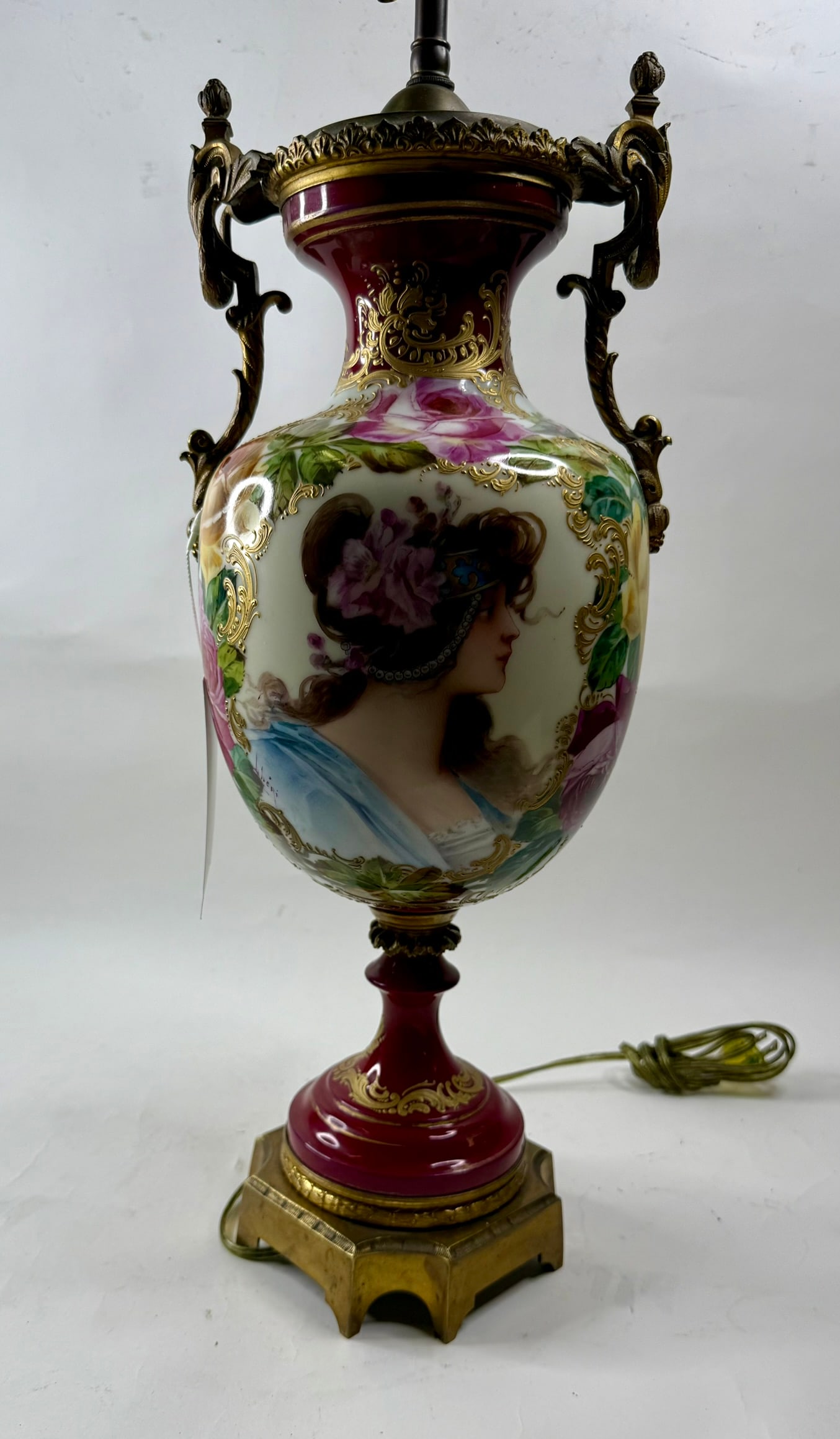 Serves Style Urn Lamp: Artist signed