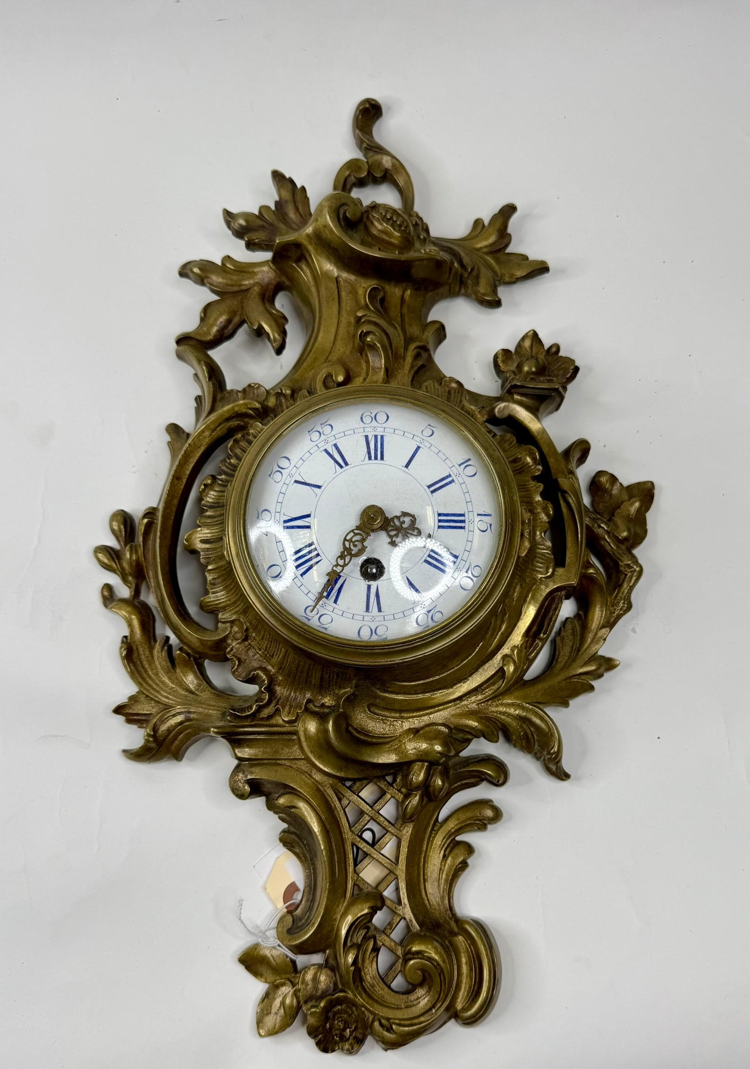 French Brass Antique Cartel Clock (1 of 8)