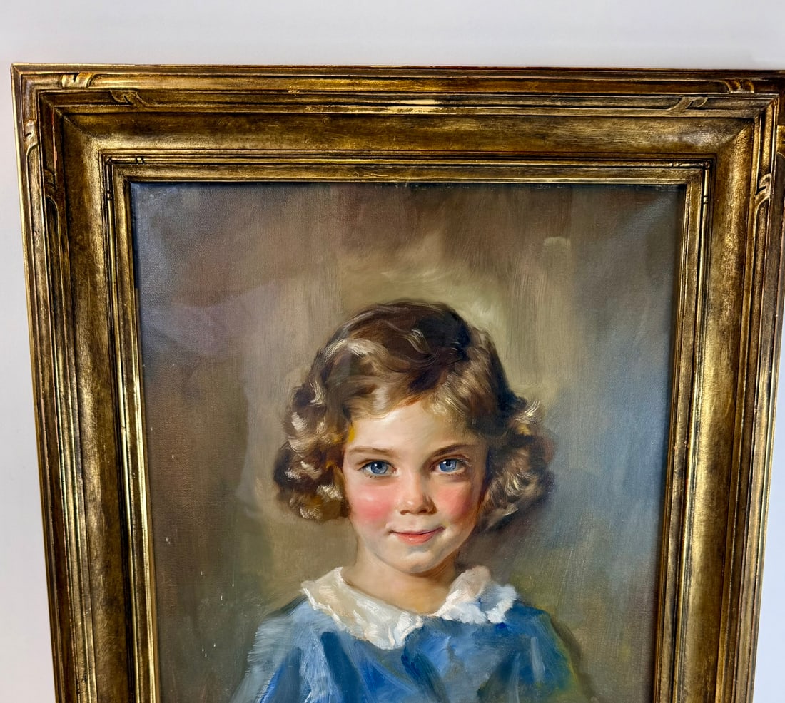 Portrait by Julian Lamar 1893-1967: Portrait of a young girl by Julian Lamar 1893-1967. This is a beautiful painting, well done by the artist.