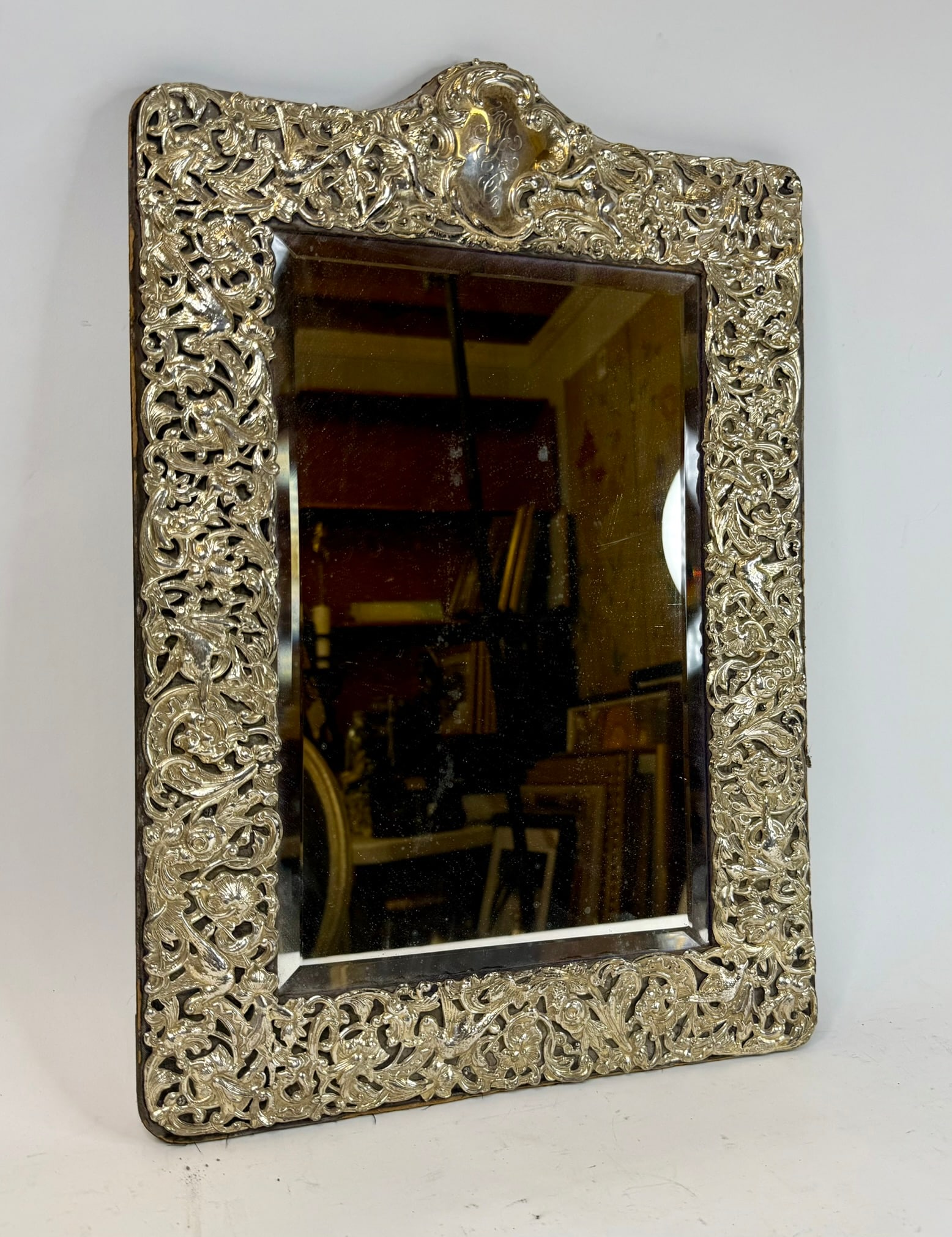 Large Sterling Silver Frame Mirror (1 of 7)