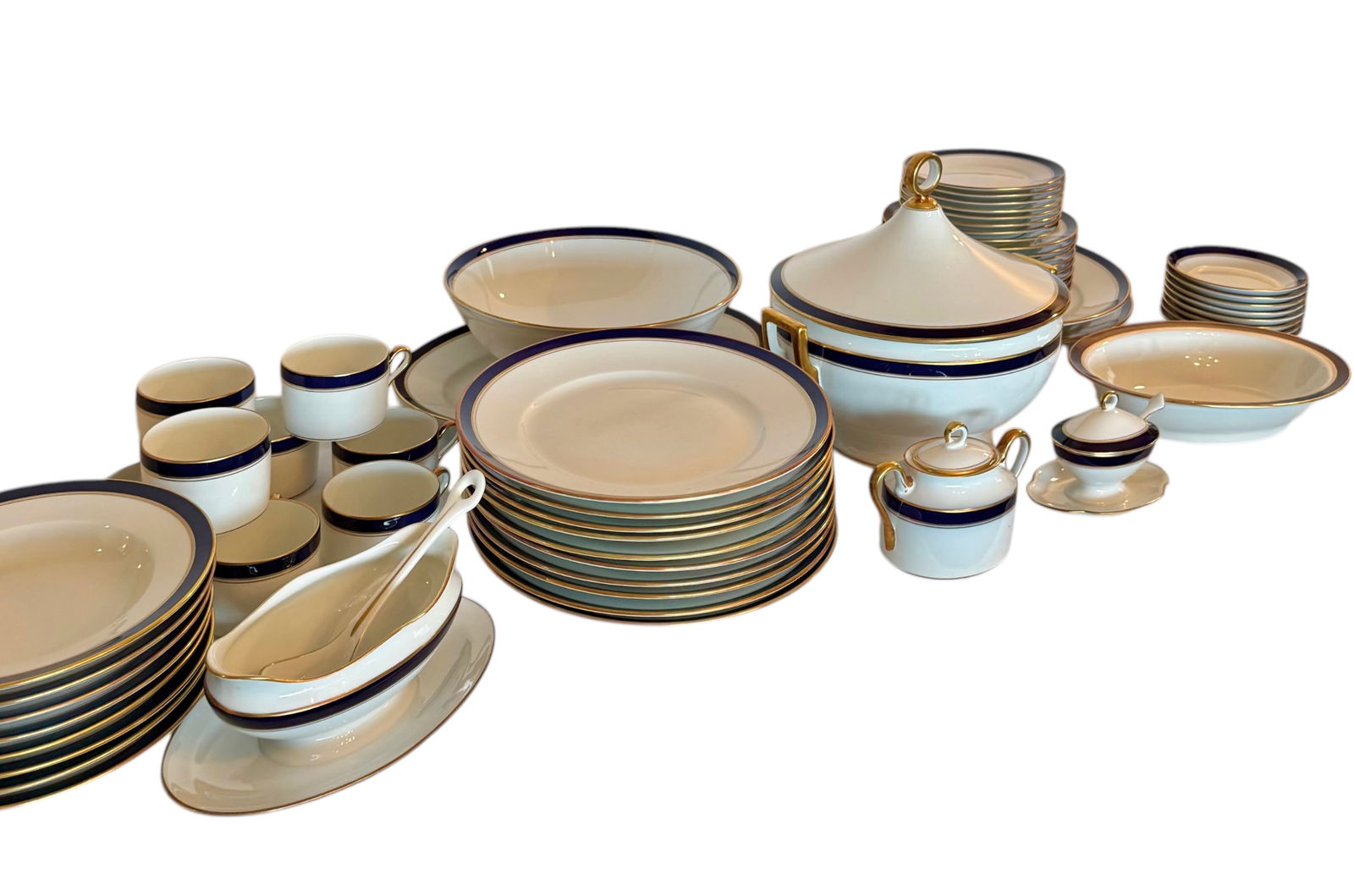59 Pieces of Richard Ginori Sardinia White, Blue Dinner Service (1 of 9)