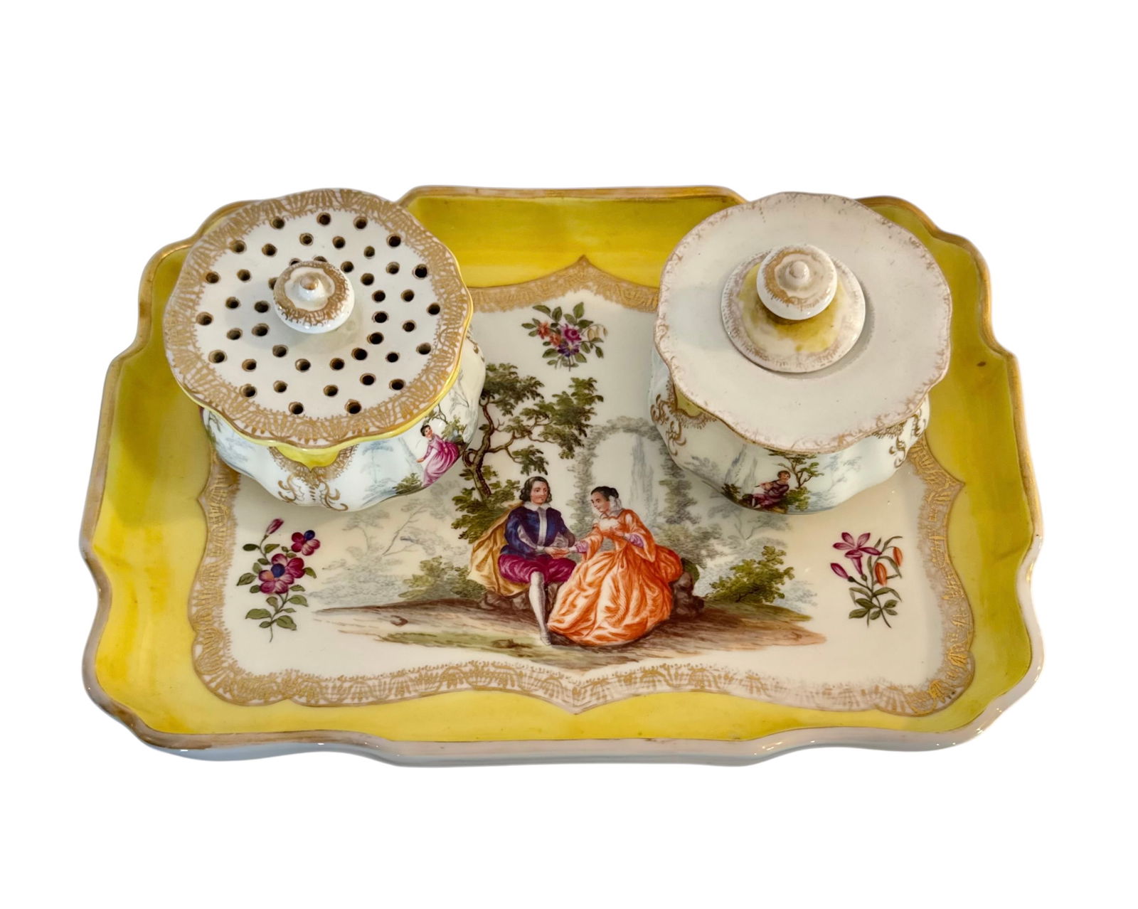 Dresden Style Porcelain Writing Set (1 of 4)