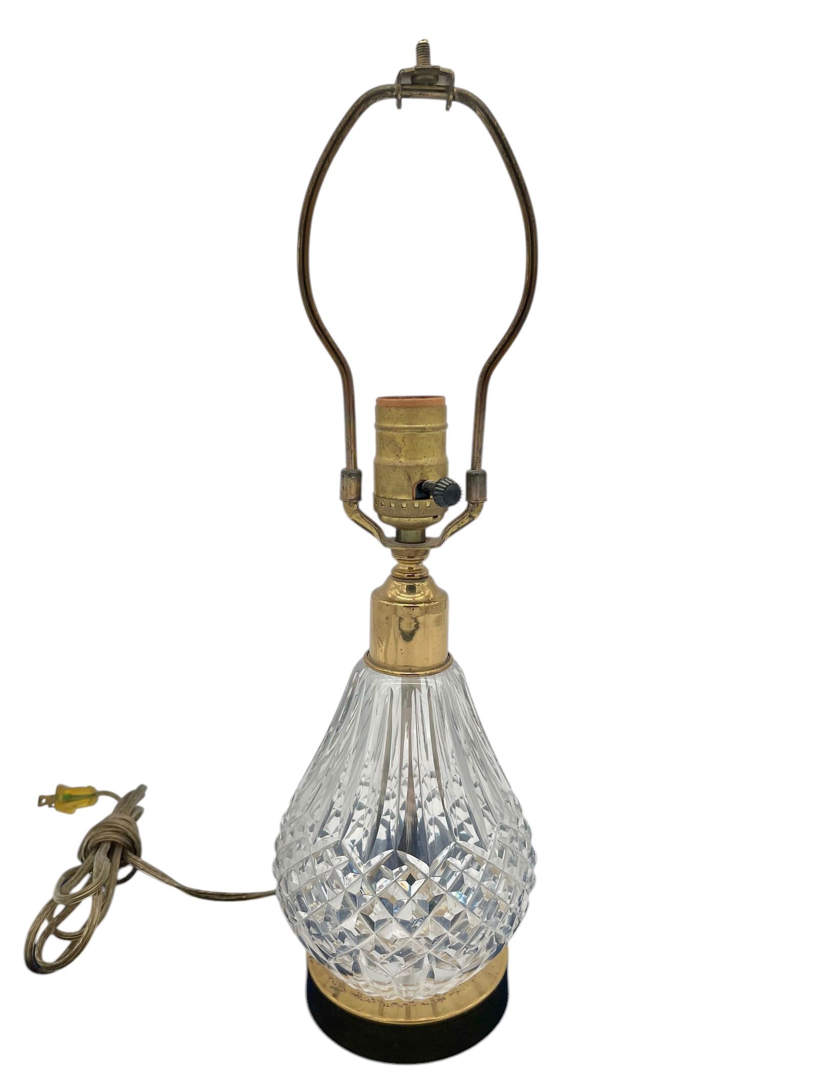 Small Waterford Crystal and Bronze Side table Lamp (1 of 5)