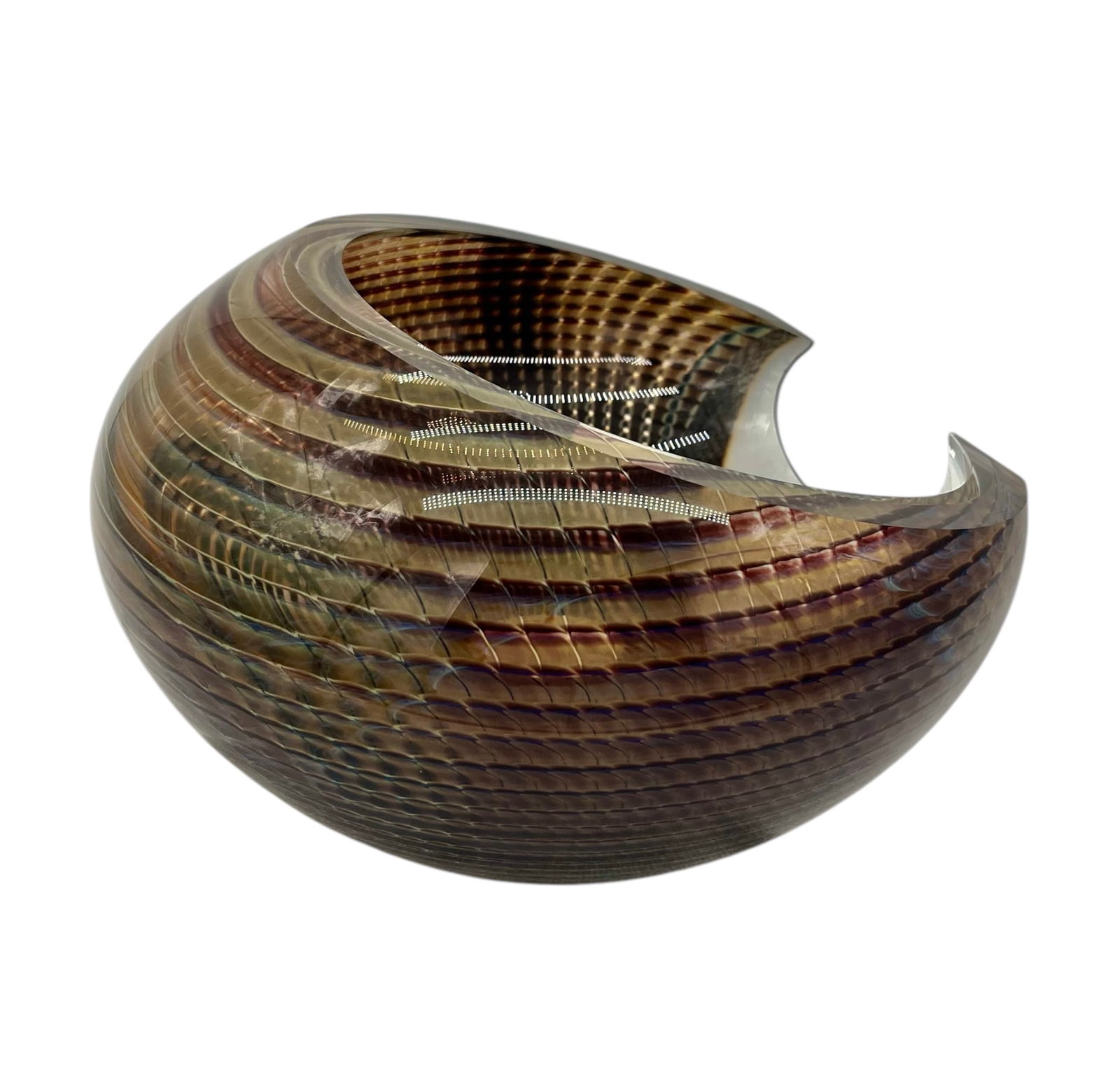 Kit Karbler and Michael David Contemporary Art Glass Sculpture with a Woven Center (1 of 5)