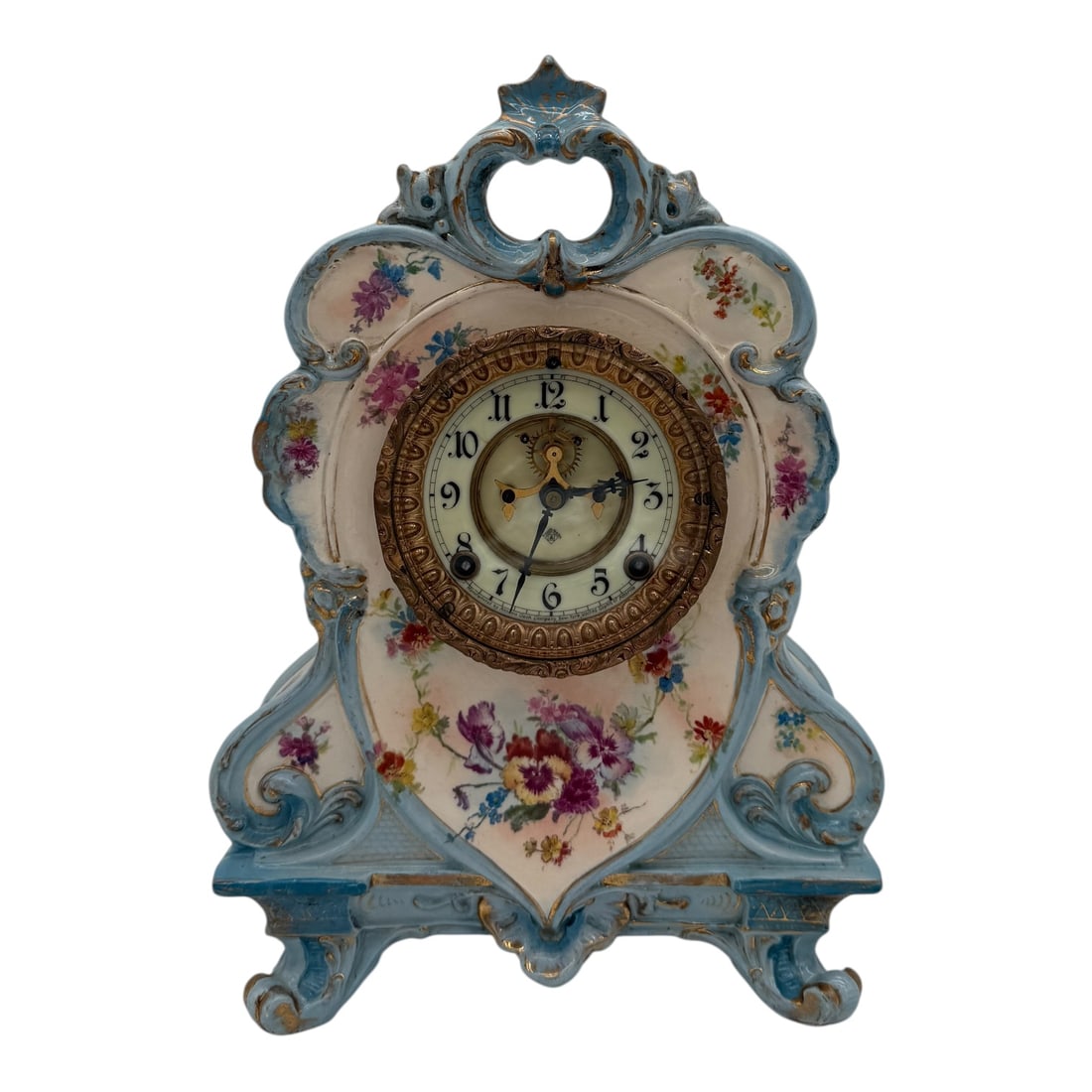 (売約済)　アメリカ「ANSONIA」アンティーク天使ブロンズ置き時計 CITIZEN - （ 美品 ）アンティーク・レトロ CITIZEN ブロンズ調