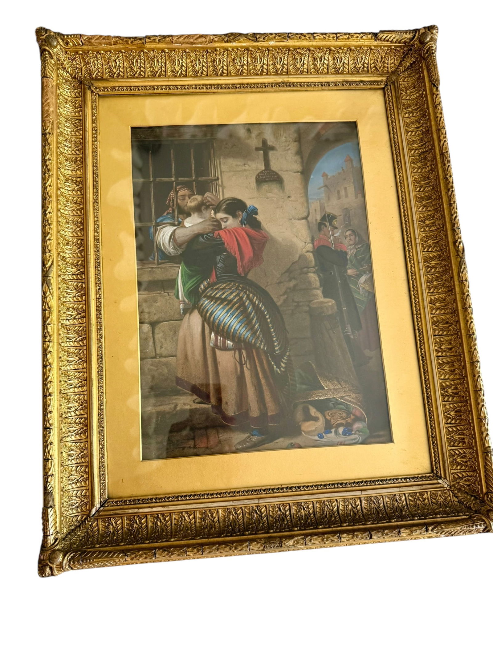 Spanish School 19th Century Overpaint Print (1 of 4)