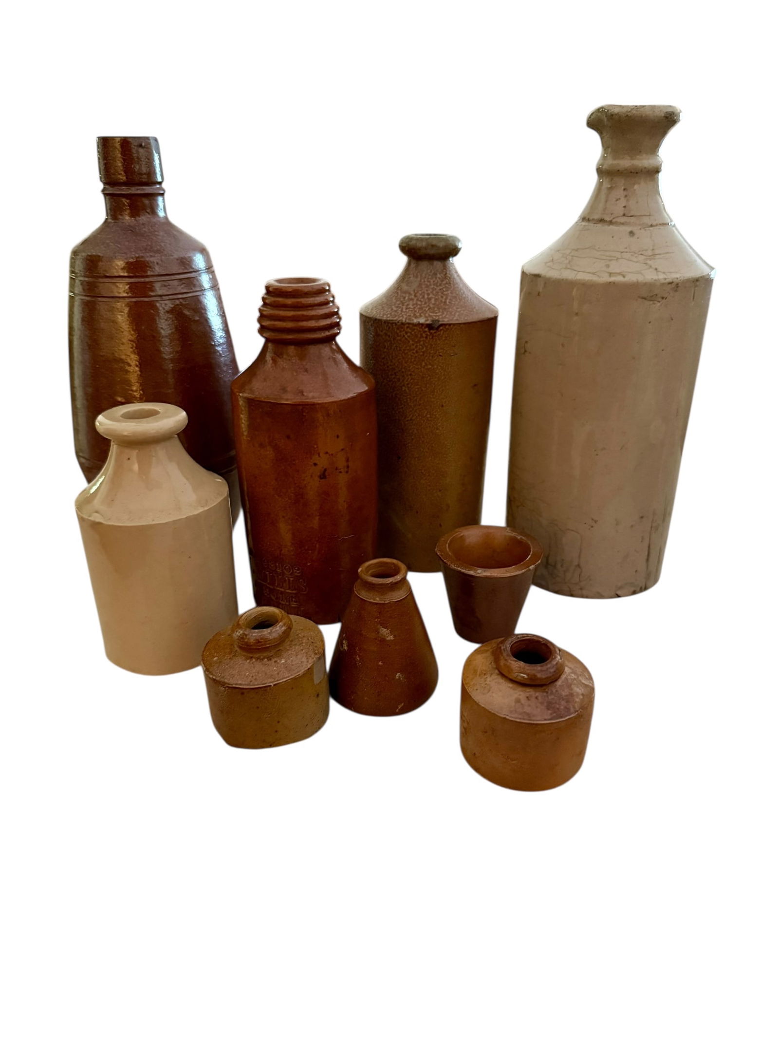 Antique Stoneware Ink Bottles, Collection of nine (9) (1 of 2)