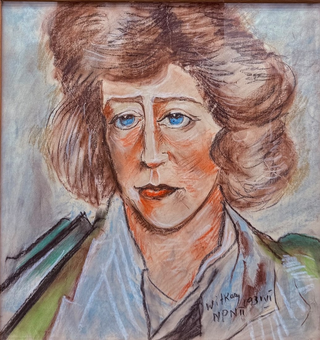 Stanislaw Ignacy Witkiewicz (Witkacy) - Portrait of a Woman With Blue Eyes - 2