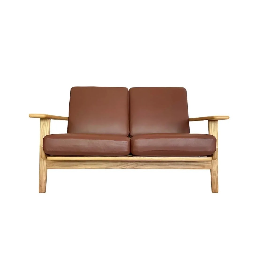 Hans Wegner for GETAMA GE-290/2 Two-Seat Plank Sofa in Leather (1 of 7)