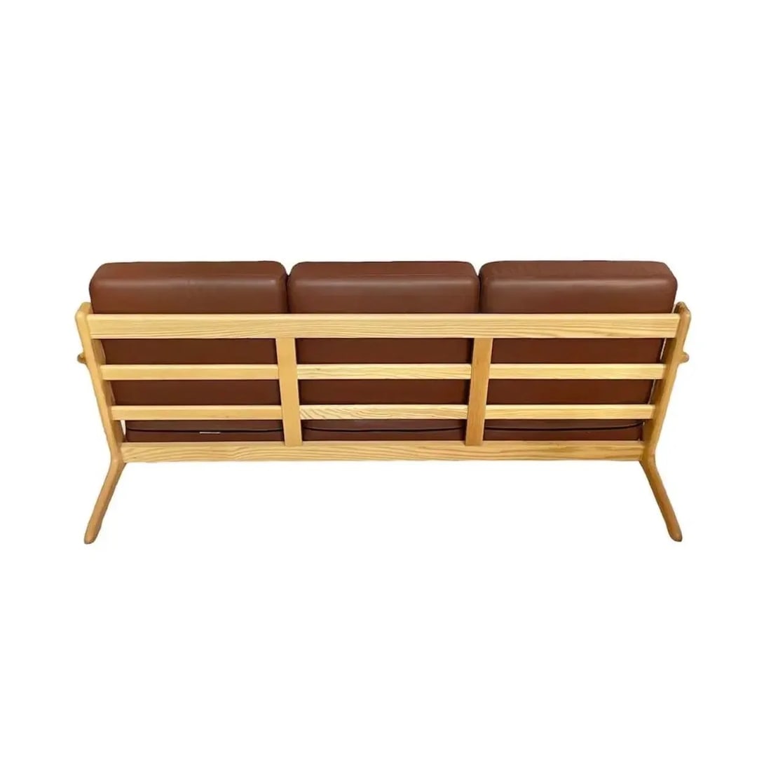 Hans Wegner for GETAMA GE-290/3 Three-Seat Plank Sofa in Leather - 5