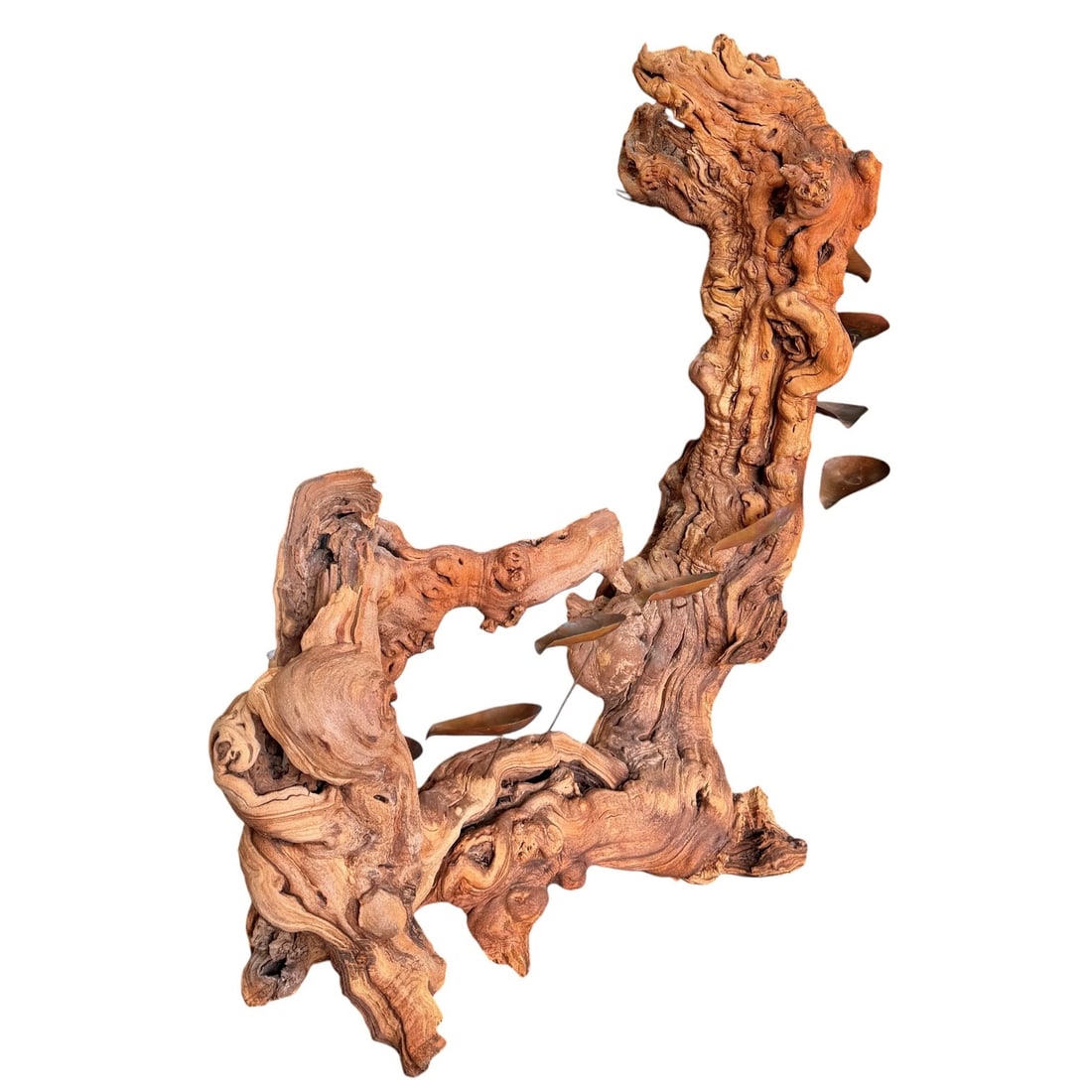 Driftwood and Copper Fountain; Attributed to Scott Coblentz - 2