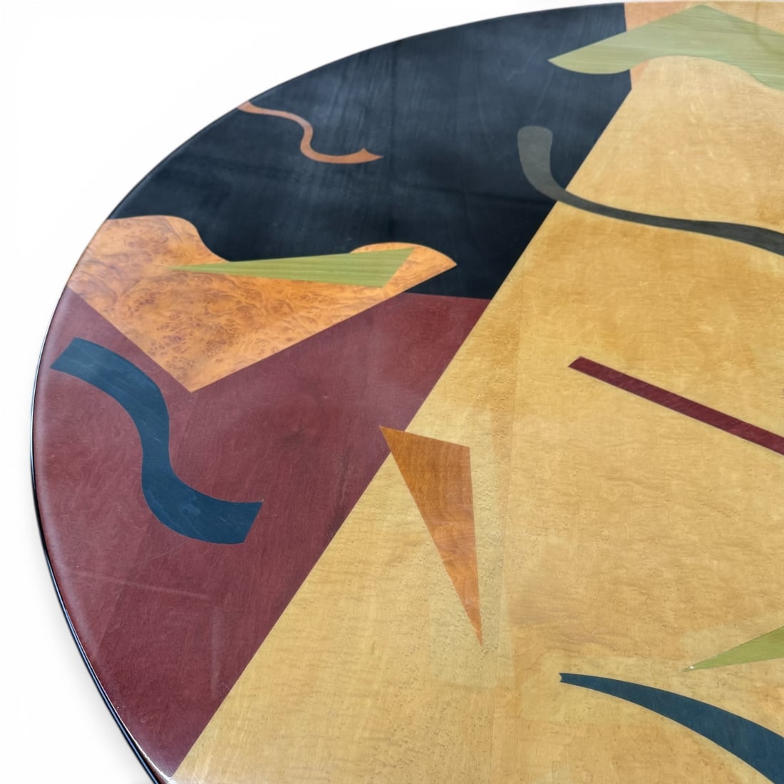 Italian Post-Modern Lacquer and Inlaid Dining Table; Manner of Benjamin Le - 3