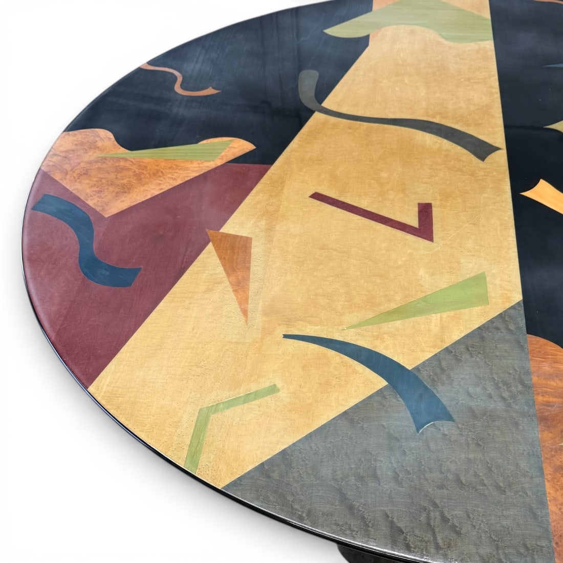 Italian Post-Modern Lacquer and Inlaid Dining Table; Manner of Benjamin Le - 6