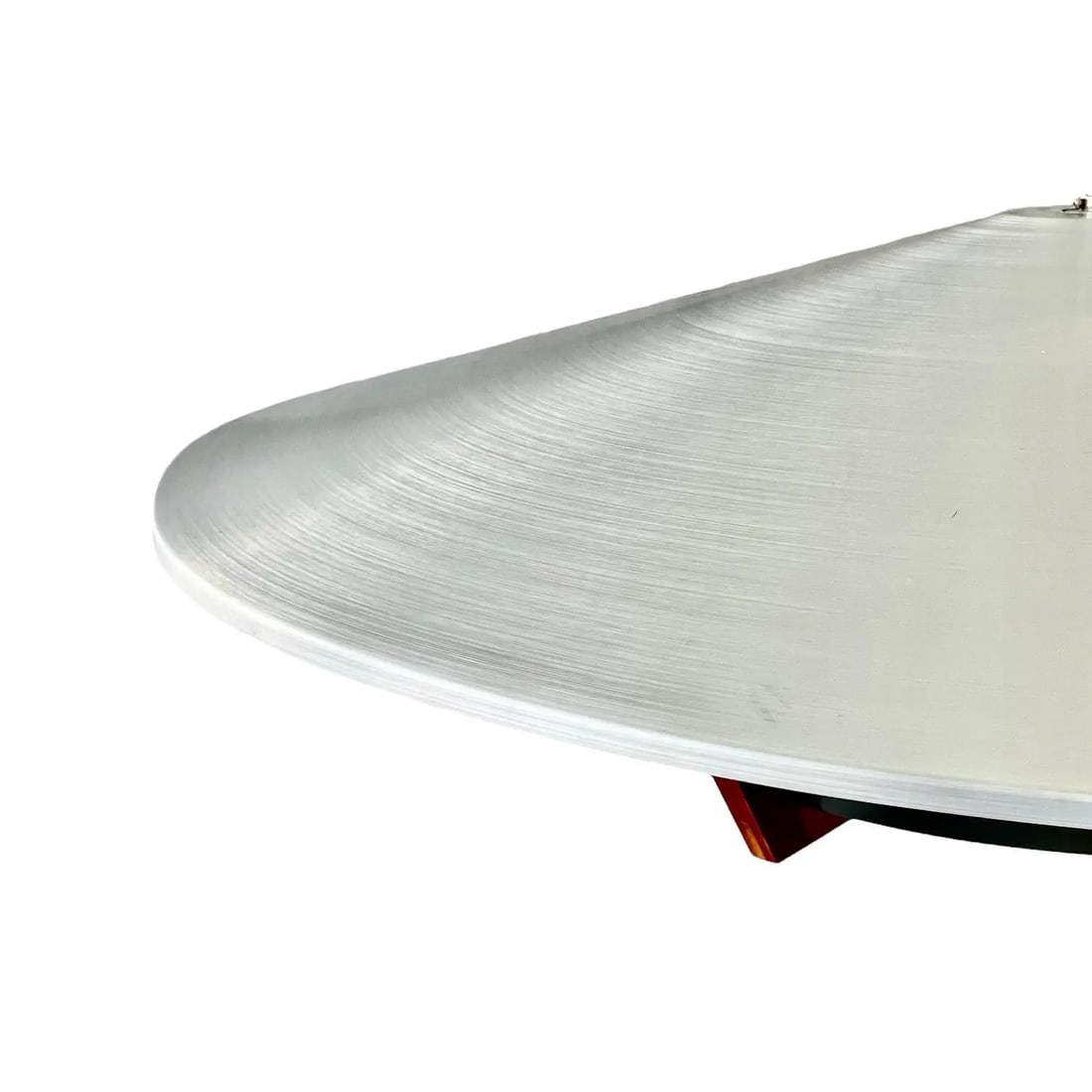 Large Mid-Century Modern Pendant Light in Walnut; Spun Aluminum; and Blackened Aluminum - 4