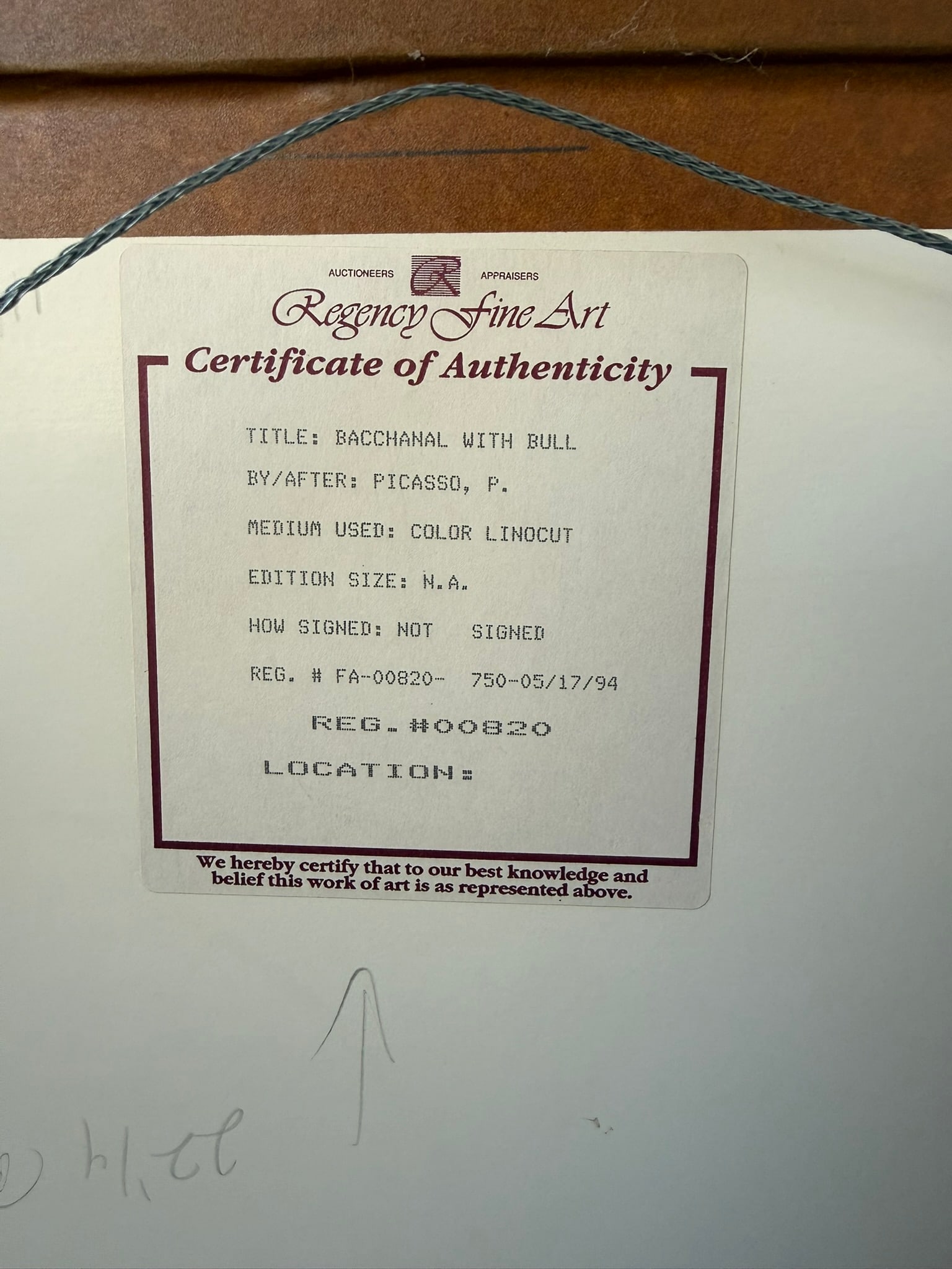 After Pablo Picasso Bacchanal with Bull Color Linocut 1962 - 9