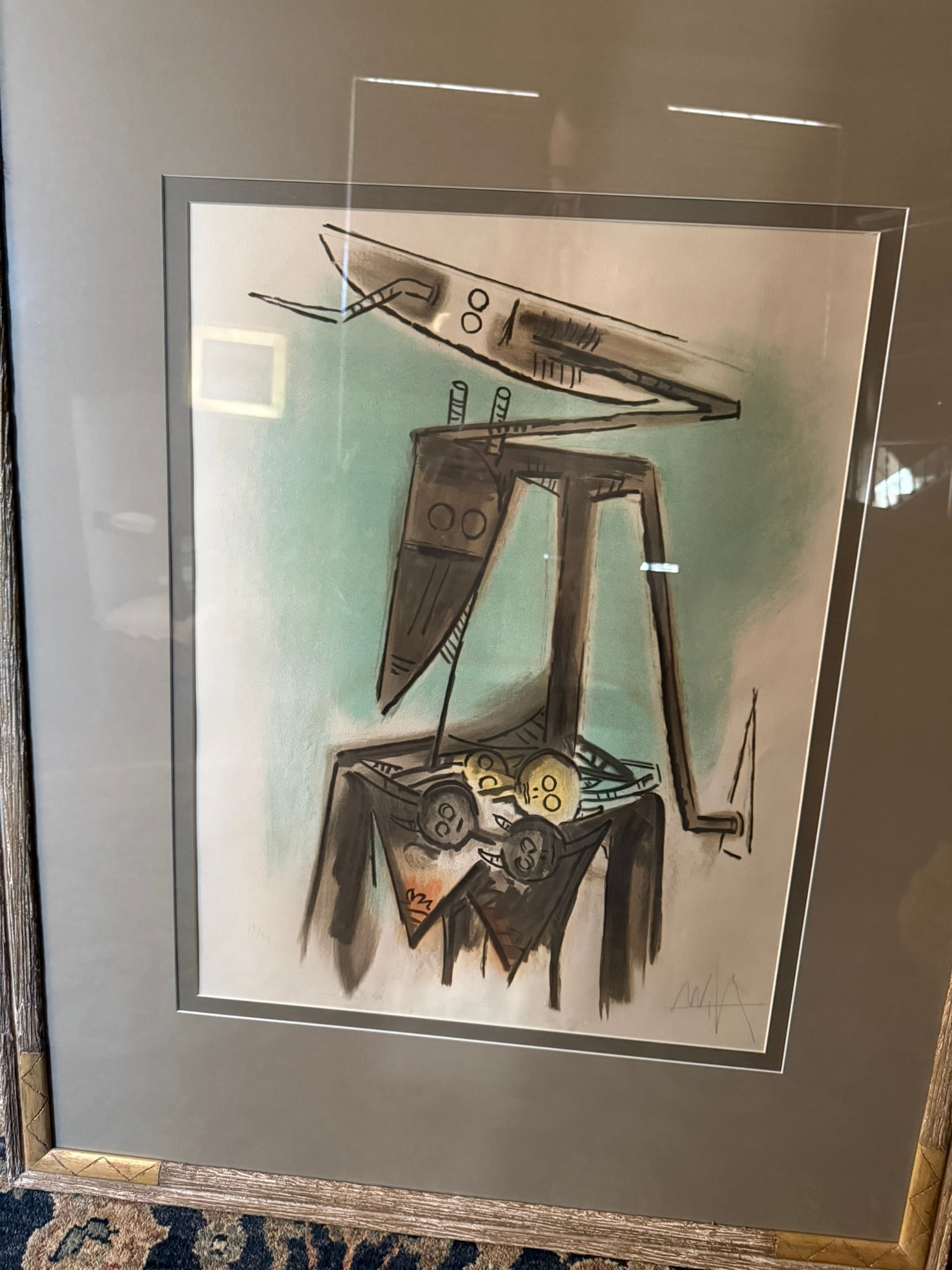 Wifredo Lam Taureau-trois-graines Color Lithograph 1973 Ed. 19/99 - 13