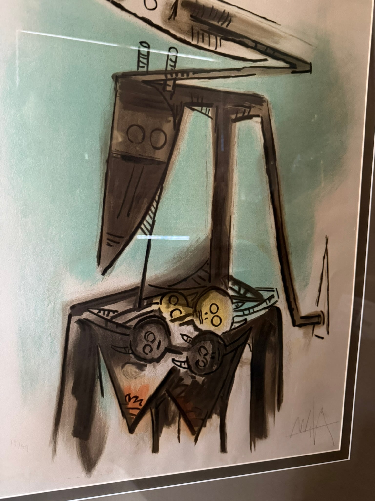 Wifredo Lam Taureau-trois-graines Color Lithograph 1973 Ed. 19/99 - 17
