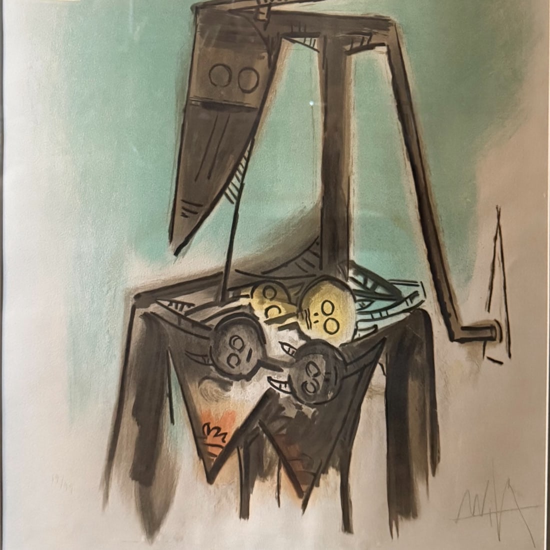 Wifredo Lam Taureau-trois-graines Color Lithograph 1973 Ed. 19/99 - 4