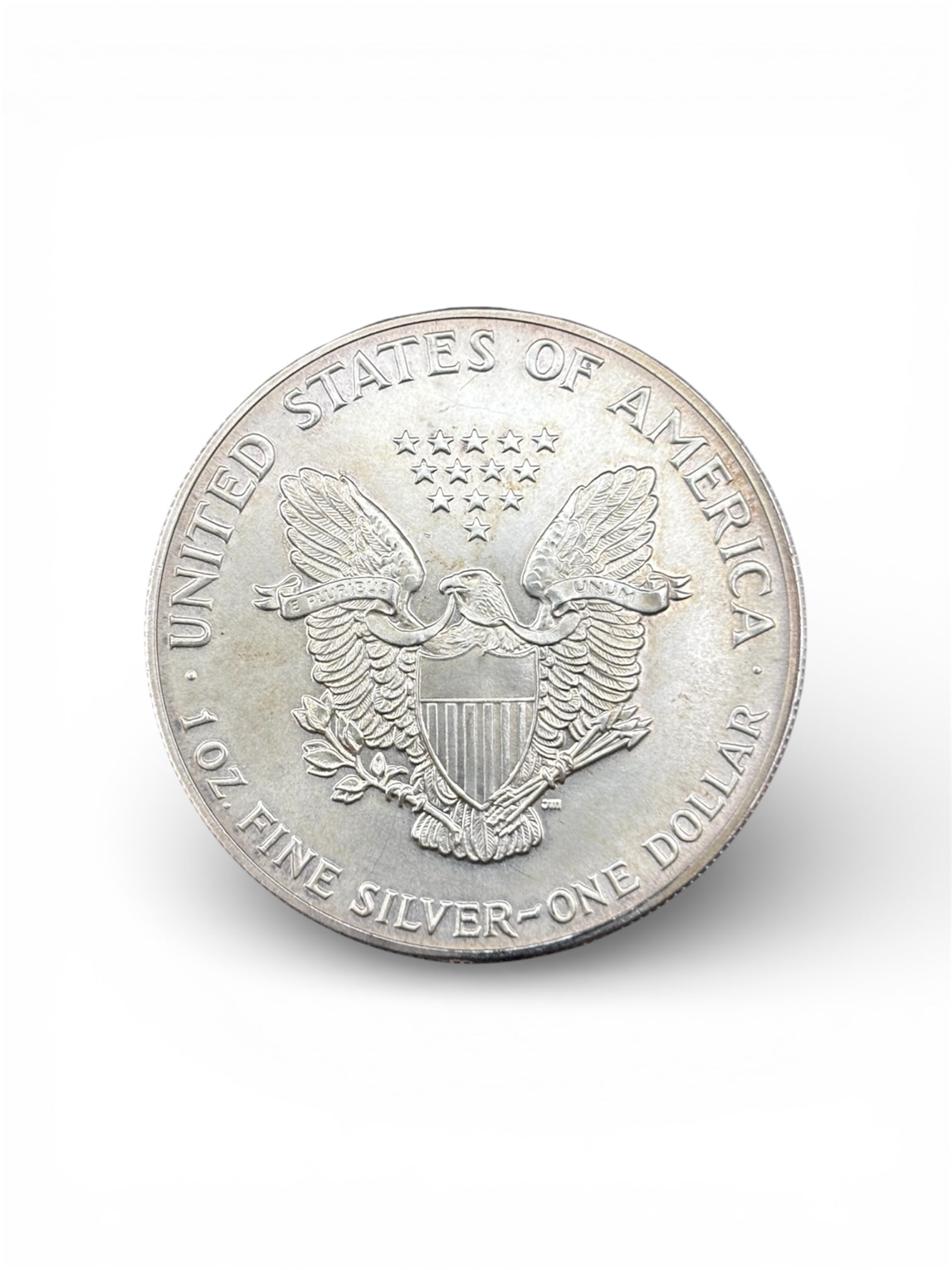 1986 American Silver Eagle 1 Troy oz Fine Silver Dollar - 2