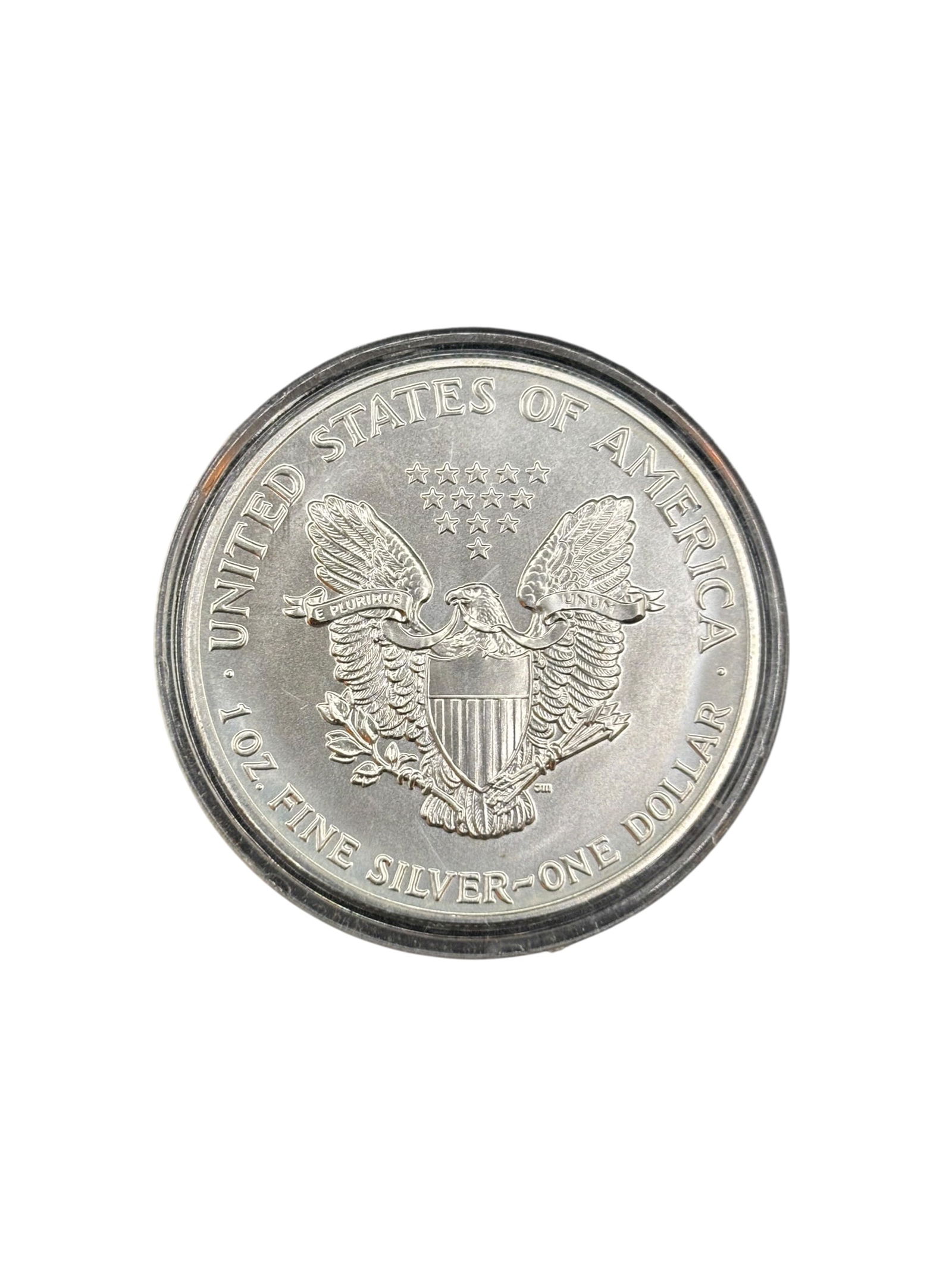 1991 American Silver Eagle 1 Troy oz Fine Silver Dollar - 2