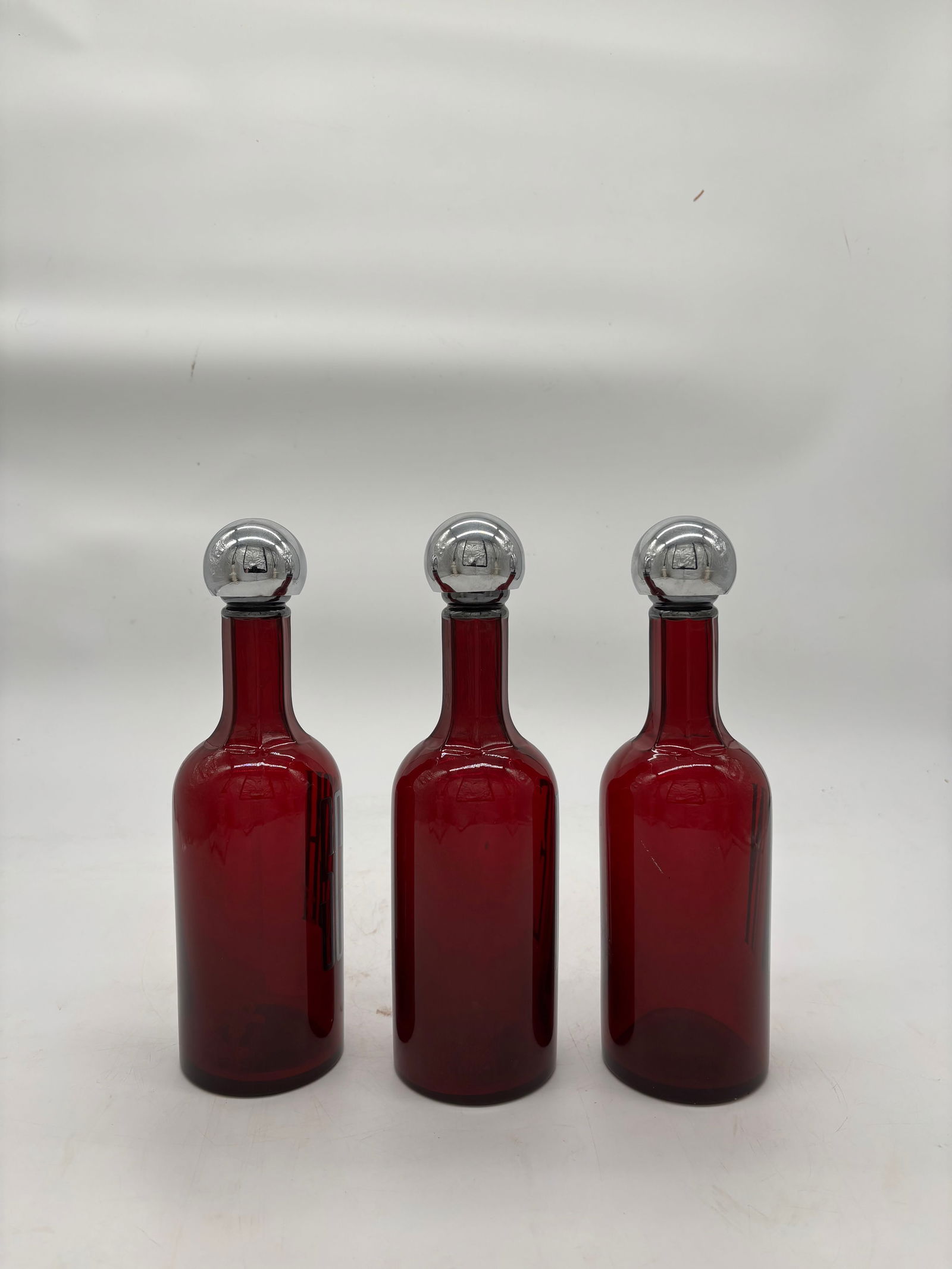 Set of Three Glass Decanters - 2
