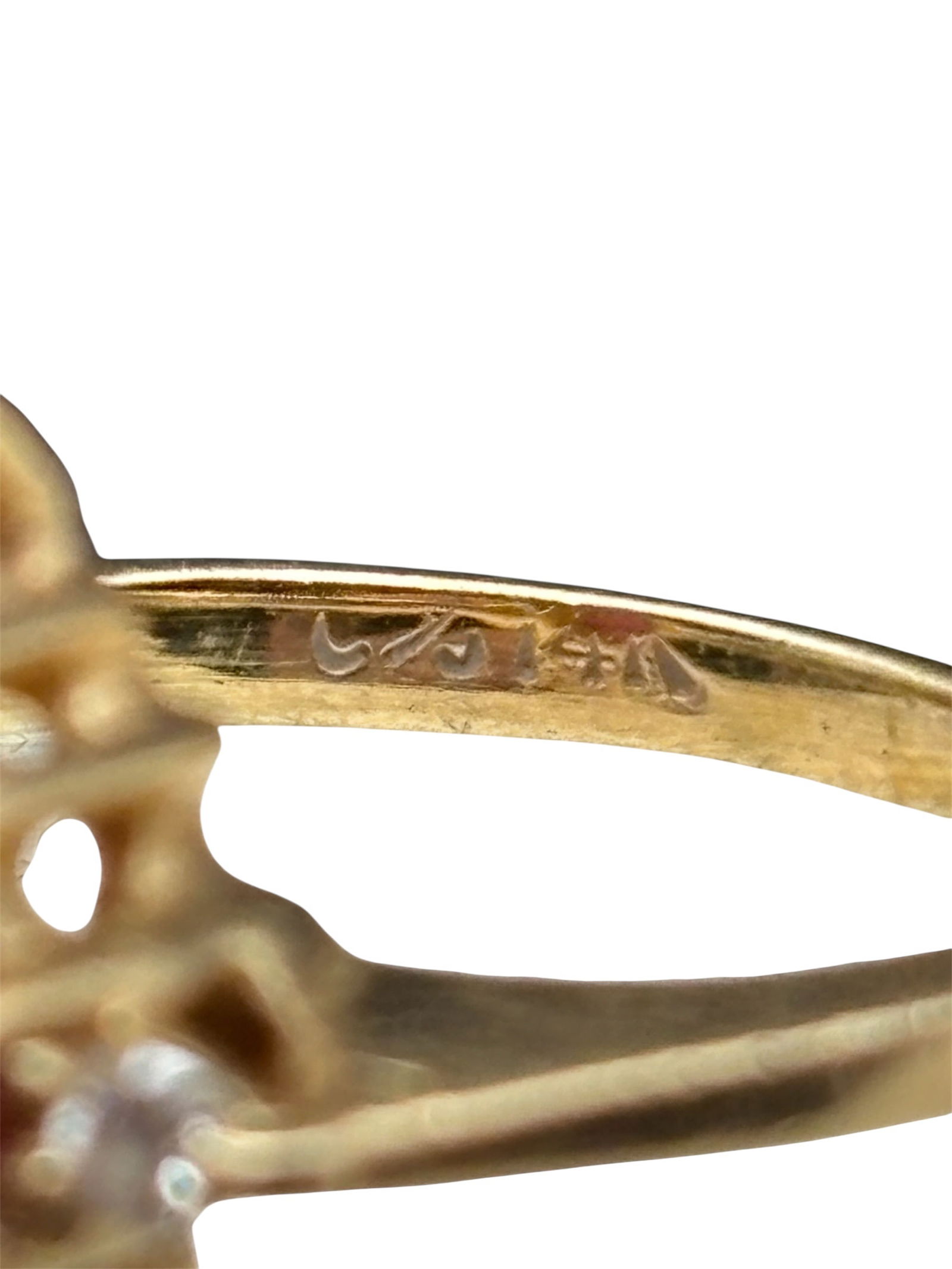 14K Gold Pink Star Sapphire Ring - 4