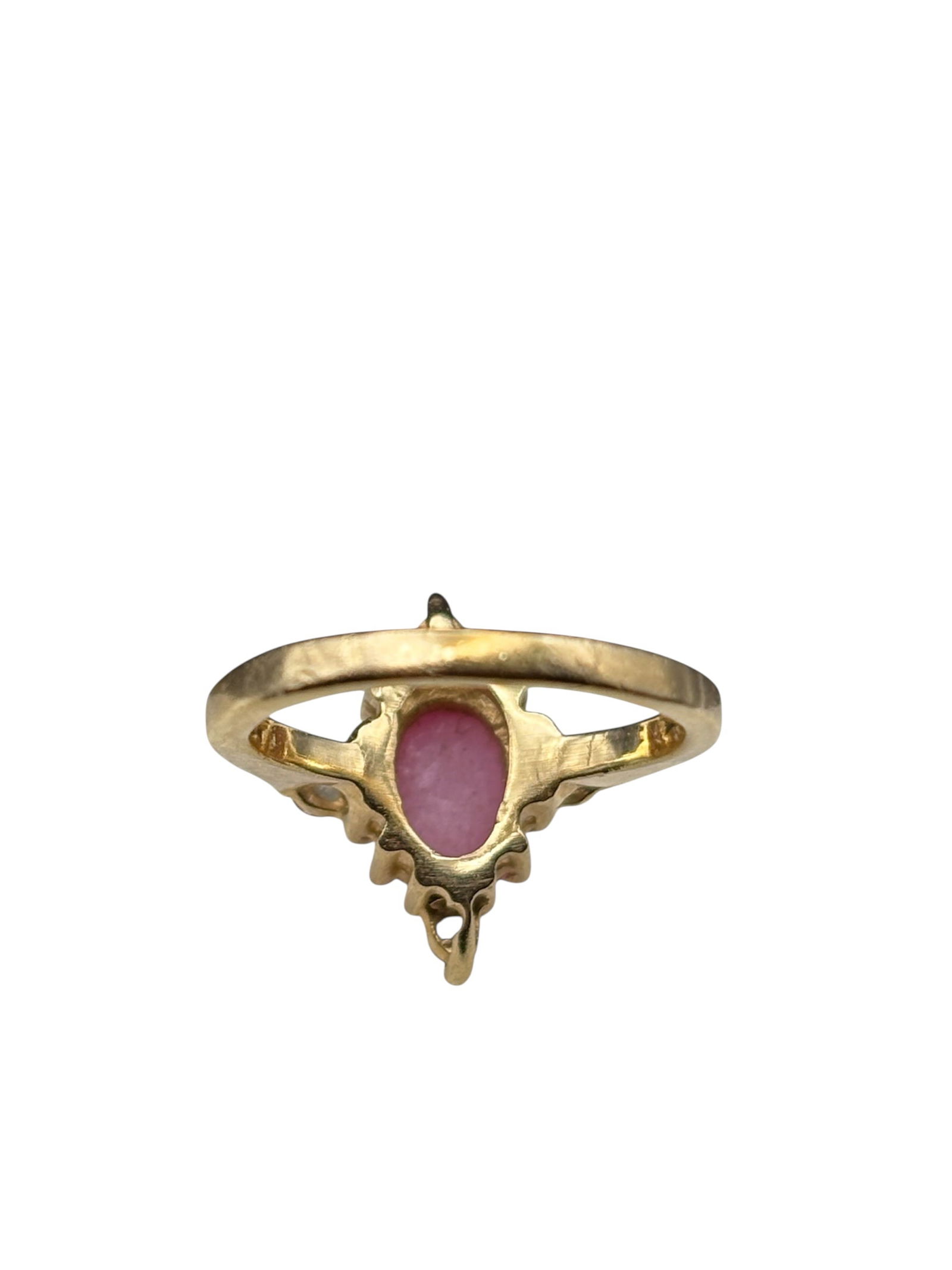 14K Gold Pink Star Sapphire Ring - 5