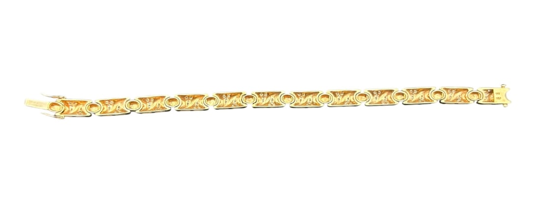 14K Gold and Diamond Tennis Bracelet - 2