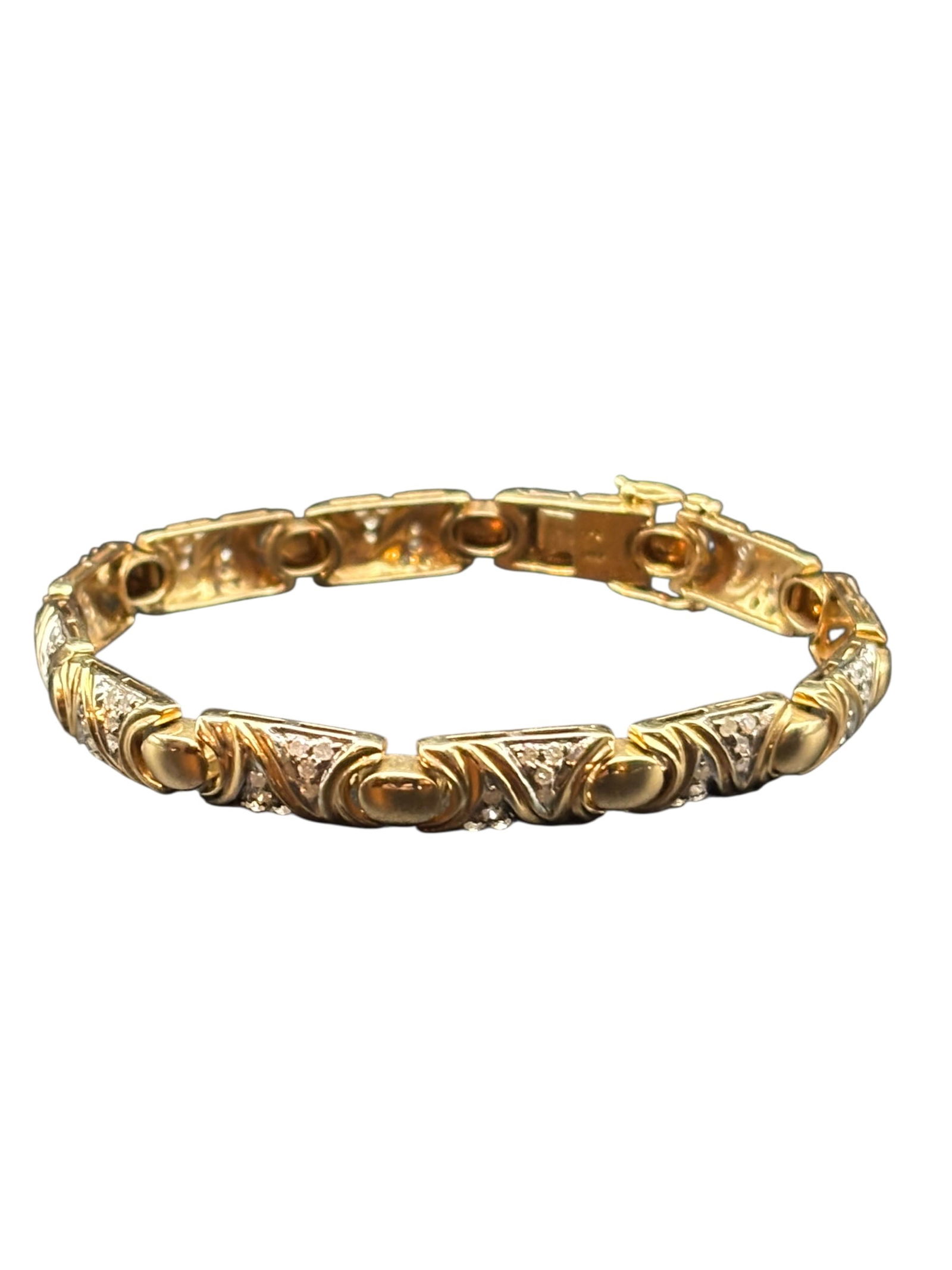 14K Gold and Diamond Tennis Bracelet - 3