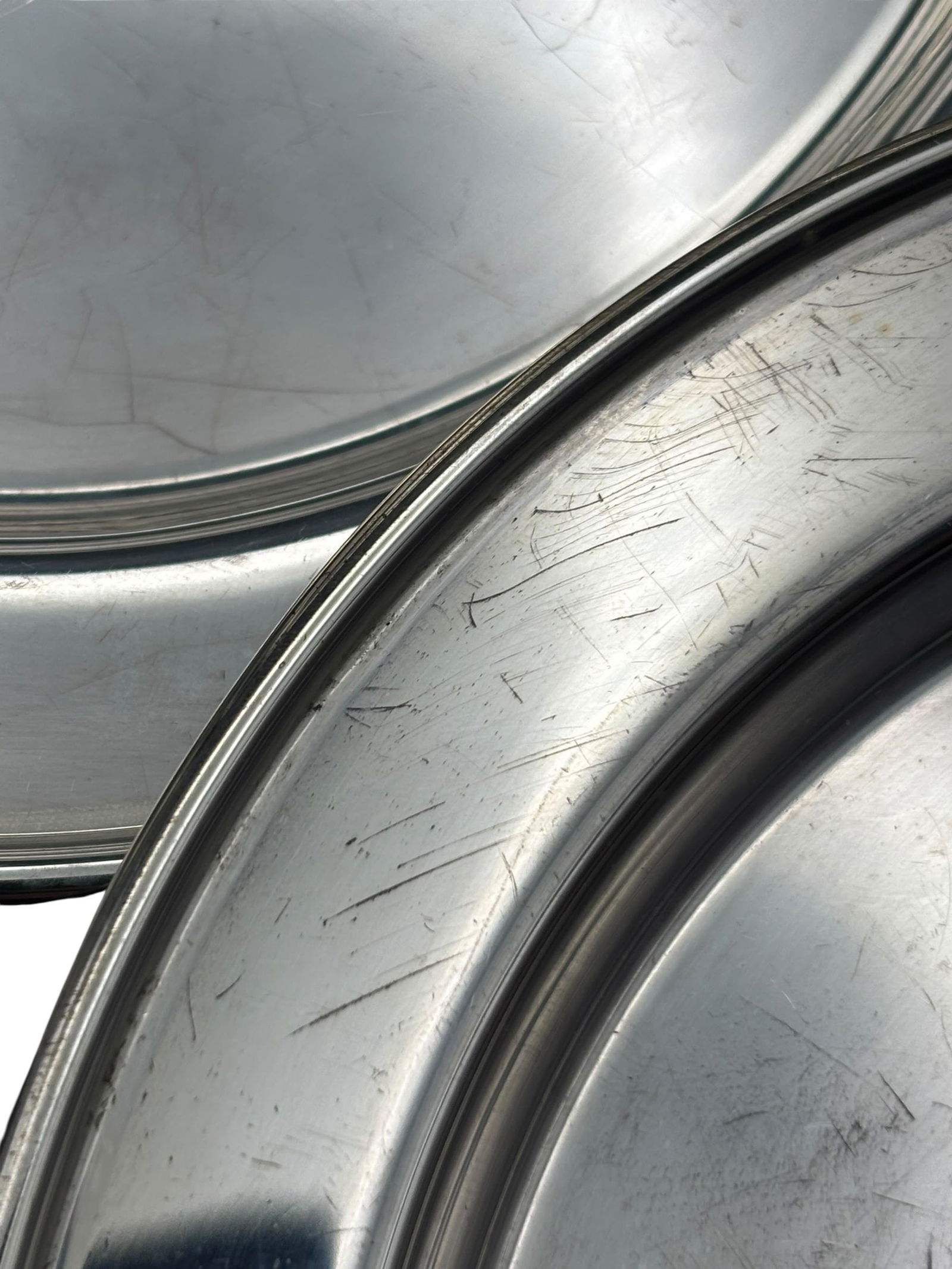 Set of Five Sterling Silver .925 Bread Plates - 5