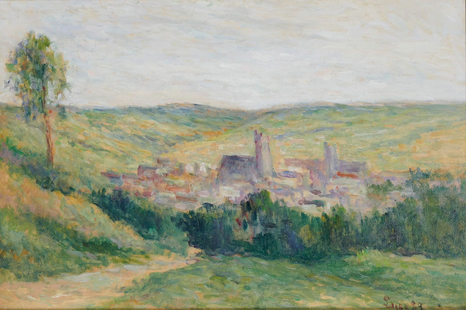 Maximilien LUCE 1858-1941 MANTES, LA TOUR SAINT-MACLOU, circa 1929 (1 of 3)
