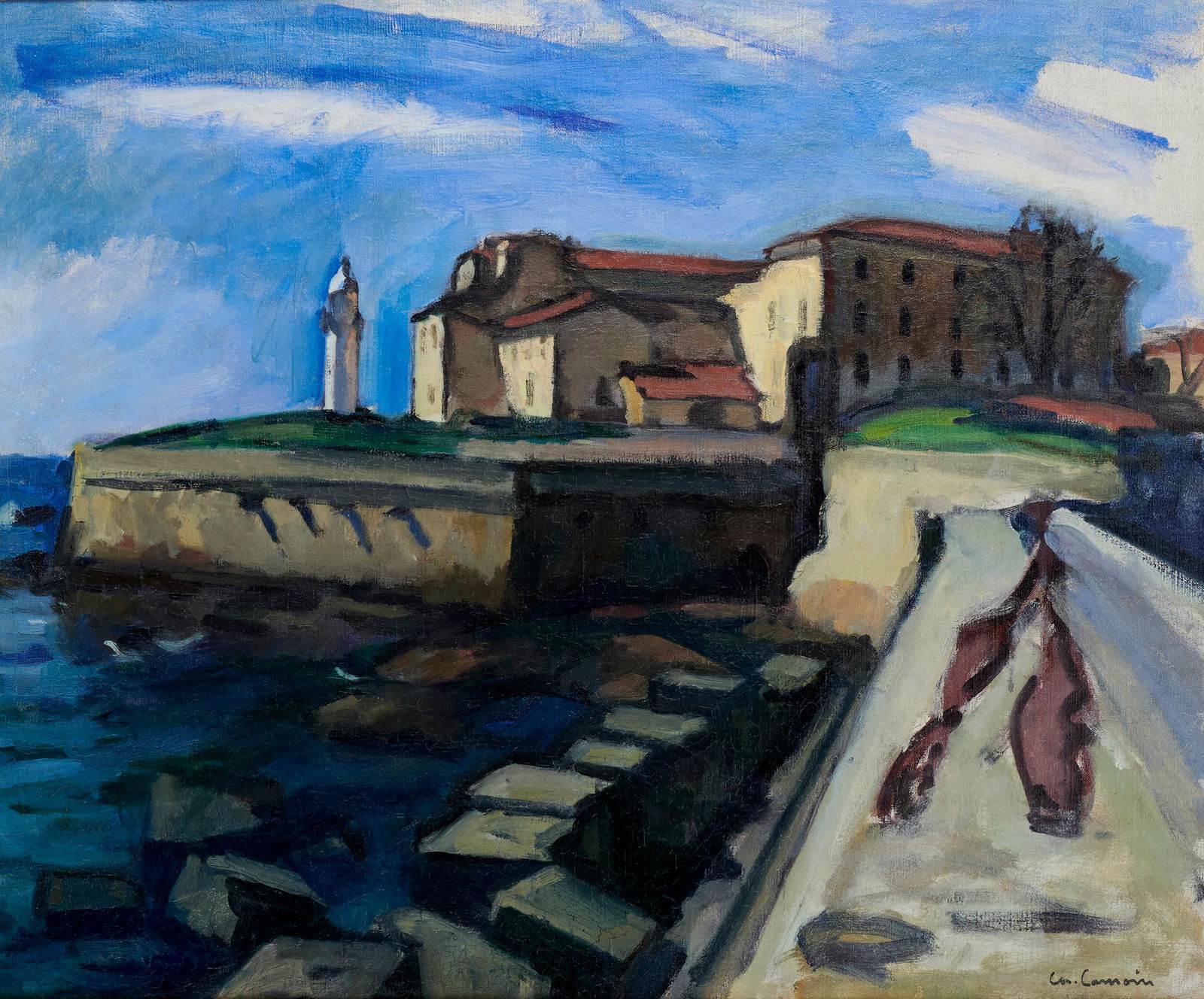 Charles CAMOIN 1879-1965 LA CITADELLE D'AJACCIO, circa 1910: Huile sur toile signée en bas à droite59 x 71,5 cmCharles Camoin durant cette période demeure fidèle au fauvisme Les Archives Camoin ont confirmé l'authenticité de l'œuvre et l'inclusion au Cat