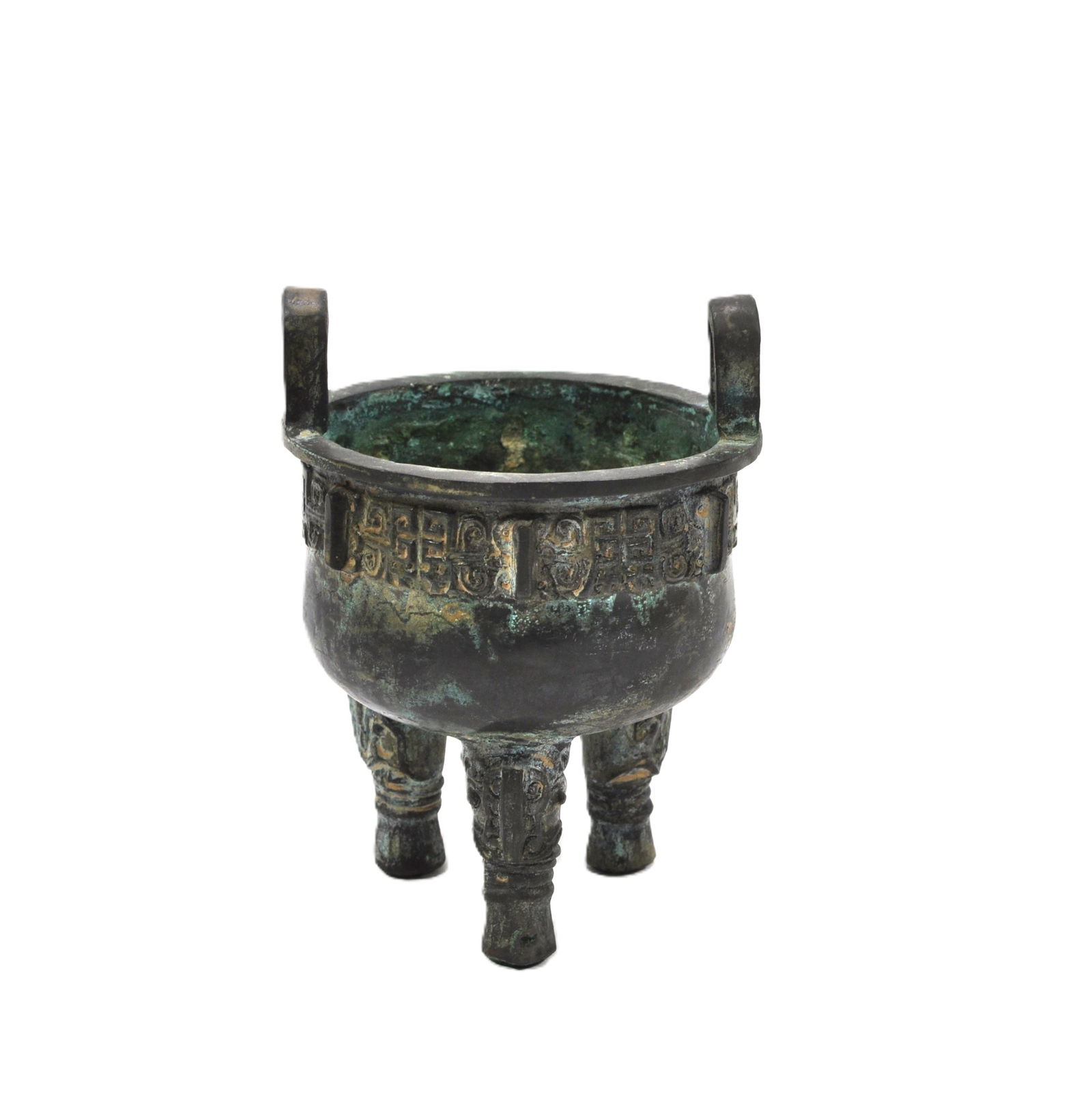 Antique Chinese Bronze Tripod Censer (Ding) (1 of 8)