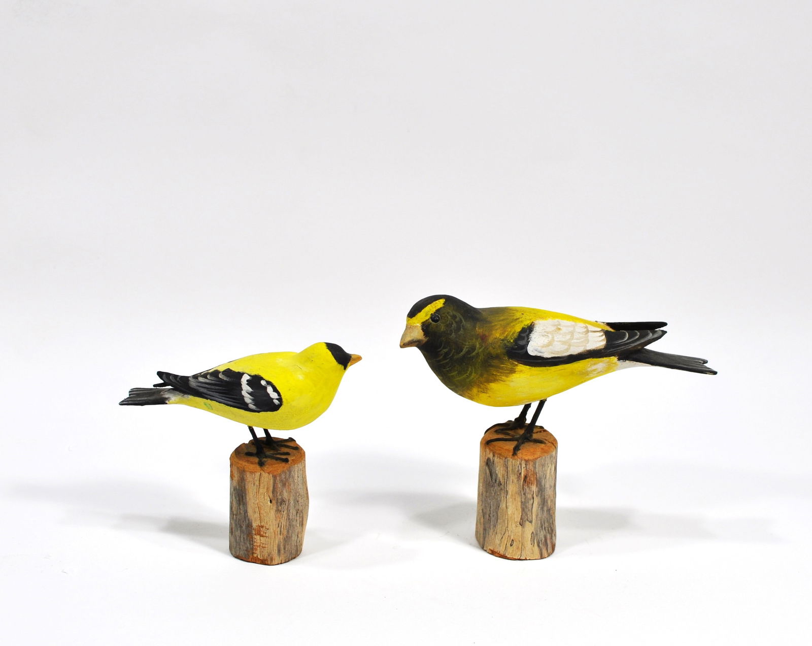 Peter Peltz (1915-2001) American Goldfinch & Evening Grosbeak  Bird Sculptures (1 of 4)