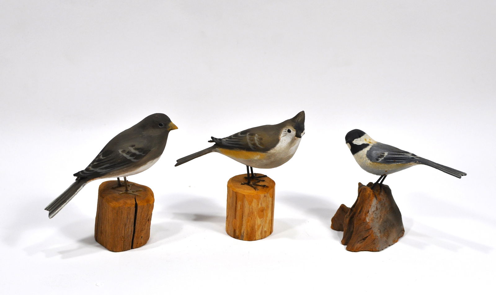 Peter Peltz (1915-2001) Junco, Titmouse, and Chickadee Bird Sculptures (1 of 4)
