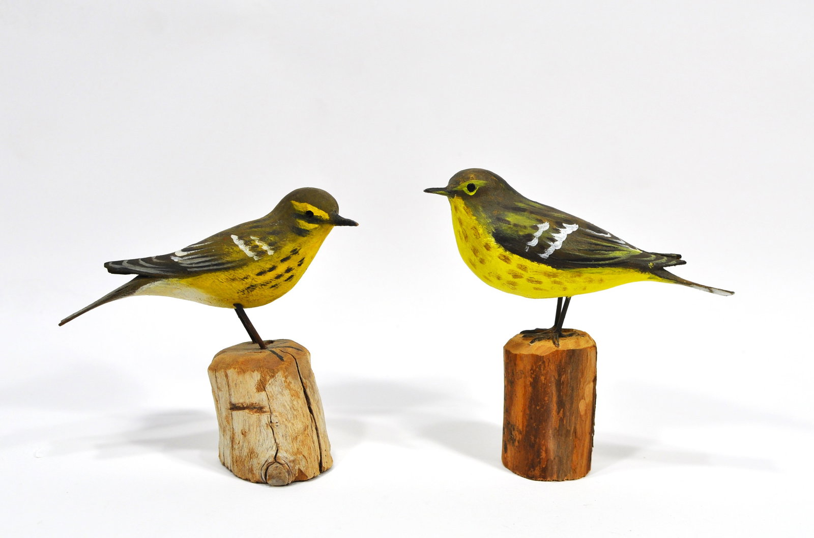Peter Peltz (1915-2001) Pine & Prairie Warblers Bird Sculptures (1 of 4)