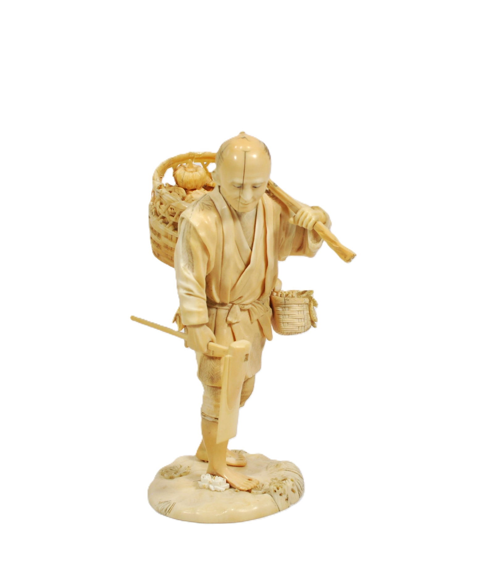 Antique Japanese Meiji Period Ivory Okimono, Signed (1 of 7)