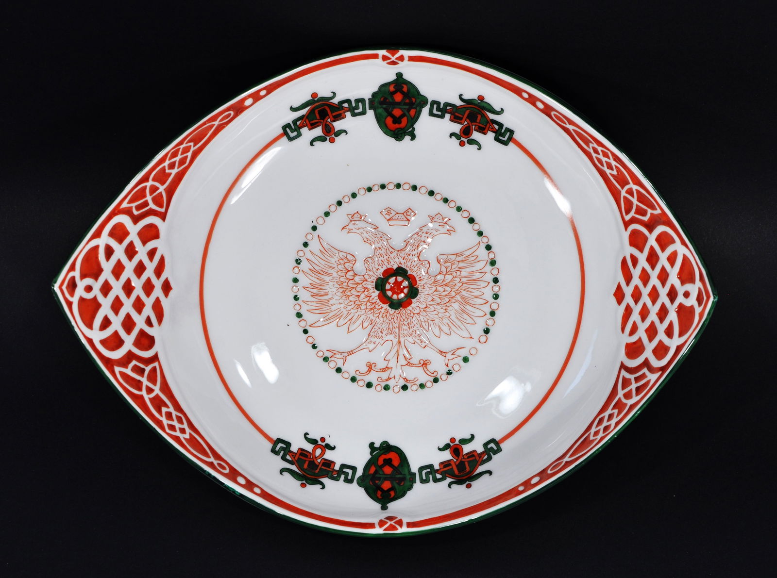 19th C. Large Russian Porcelain Dish KORNILOV BROS. (1 of 5)