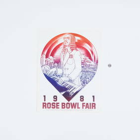 Stevie Wonder 1981 Rose Bowl Fair Original Concert Poster (Art by Randy Hollar) (1 of 2)