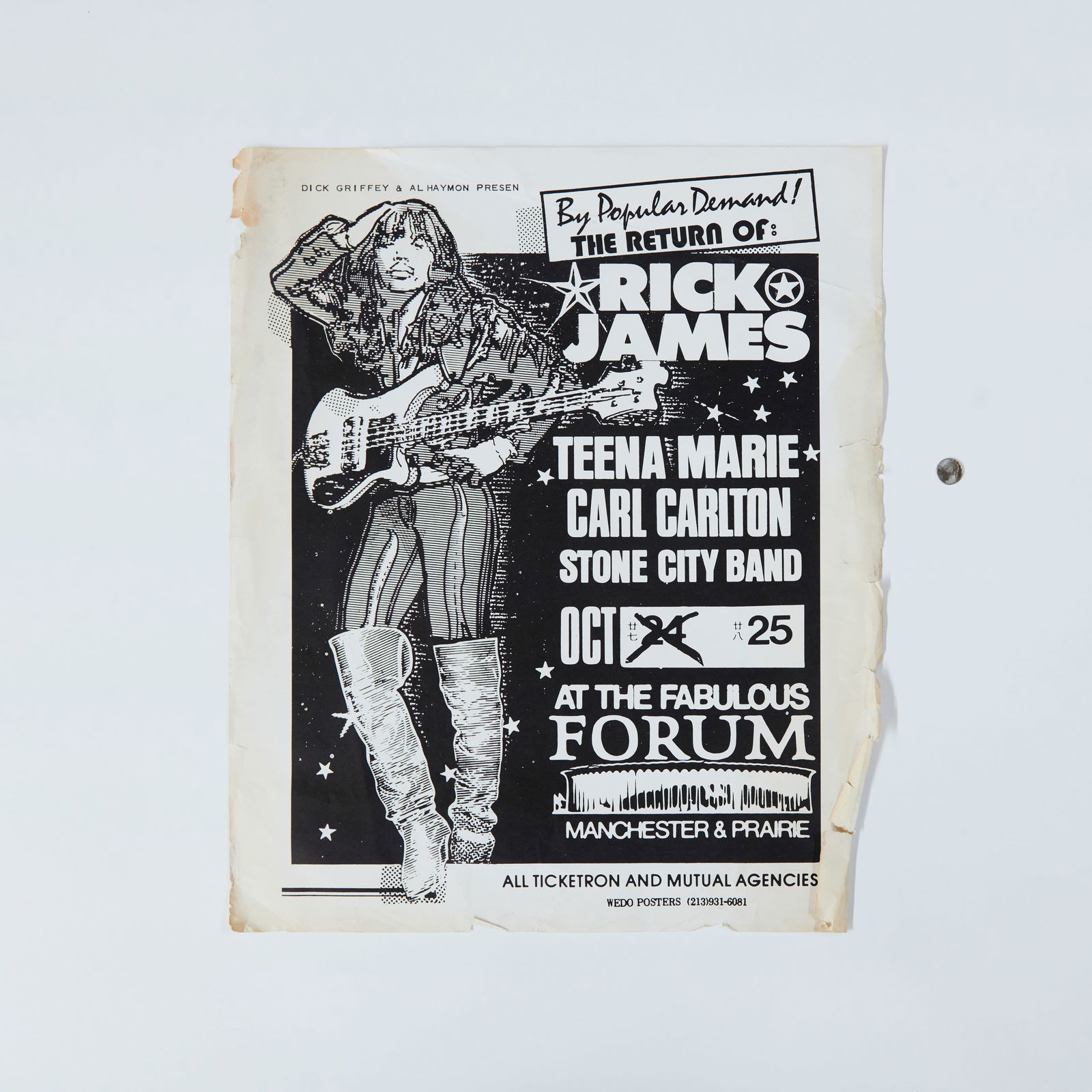 Rick James, Teena Marie Original Concert Poster Original art by Randy Hollar (1 of 2)