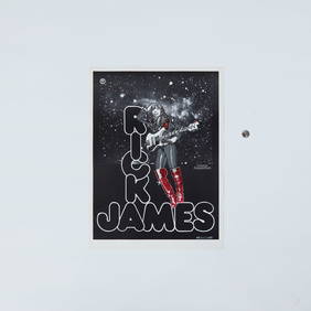Rare, Rick James Portrait Poster Original art by Gladstone Randolph Hollar (1 of 2)