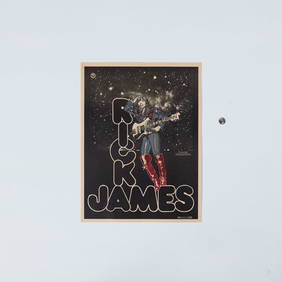 Rare, Rick James Portrait Poster Original art by Gladstone Randolph Hollar (1 of 2)
