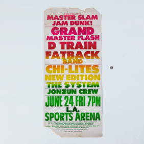 Rare Grand Master Flash Original Rap Hip Hop Concert Poster (1 of 2)