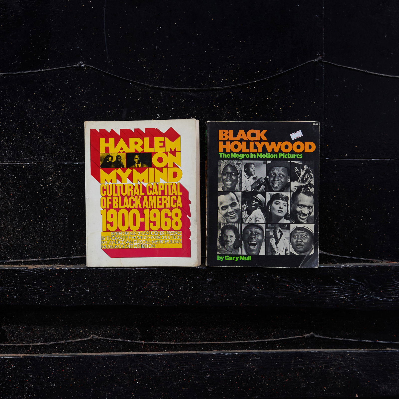 African American Book Group Lot #1: This group lot contains: Harlem On My Mind and Black Hollywood, The Negro in Motion Pictures.