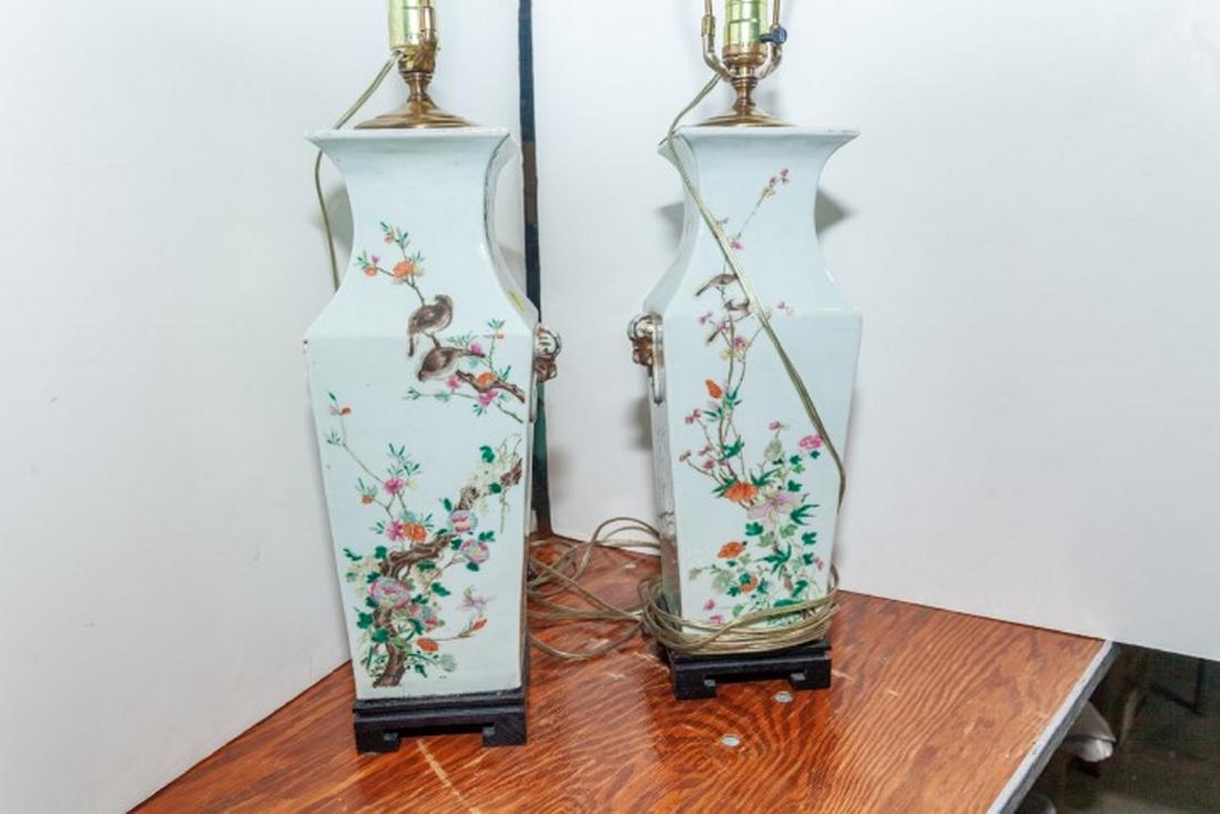 Turn of the Century Celadon Lamps. 16" H (1 of 1)