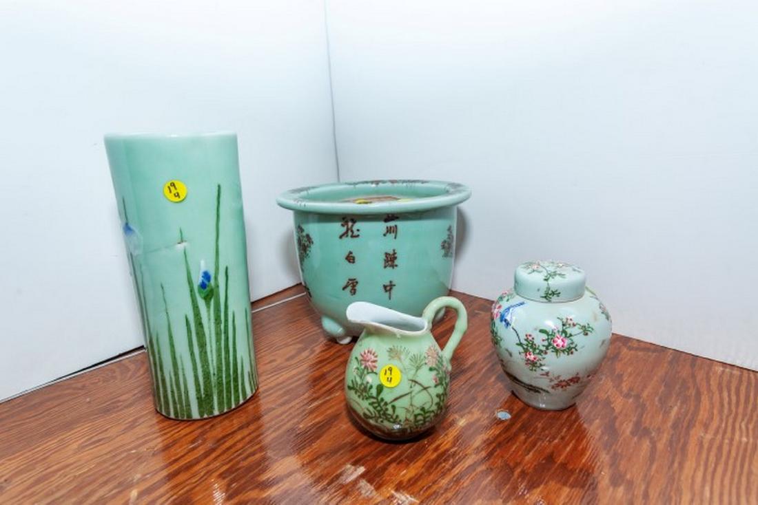 Lot of Turn of the Century Including: Celadon Planter, (1 of 1)